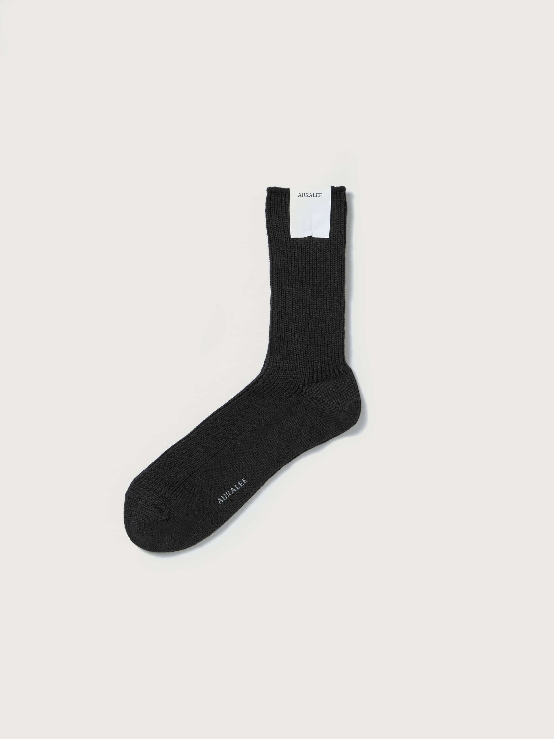 COTTON CASHMERE LOW GAUGE SOX 詳細画像 BLACK 1