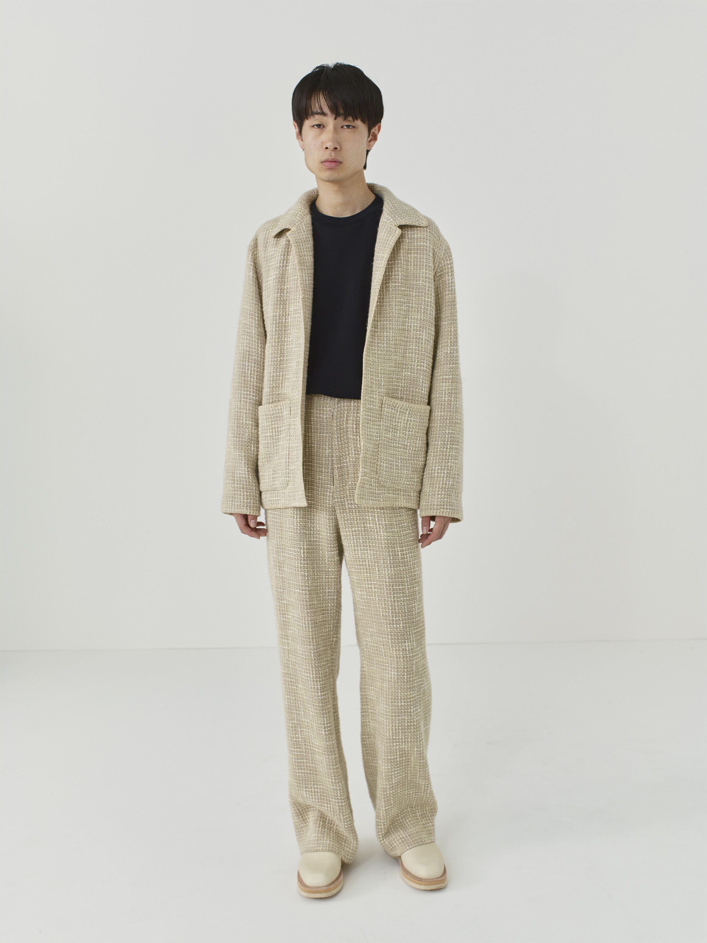 auralee 22aw homespun tweed slacks - パンツ