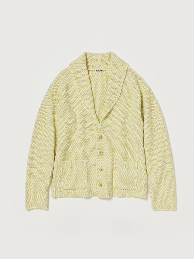 BABY CASHMERE KNIT SHAWL COLOR BIG CARDIGAN 詳細画像 TOP LIGHT YELLOW 1