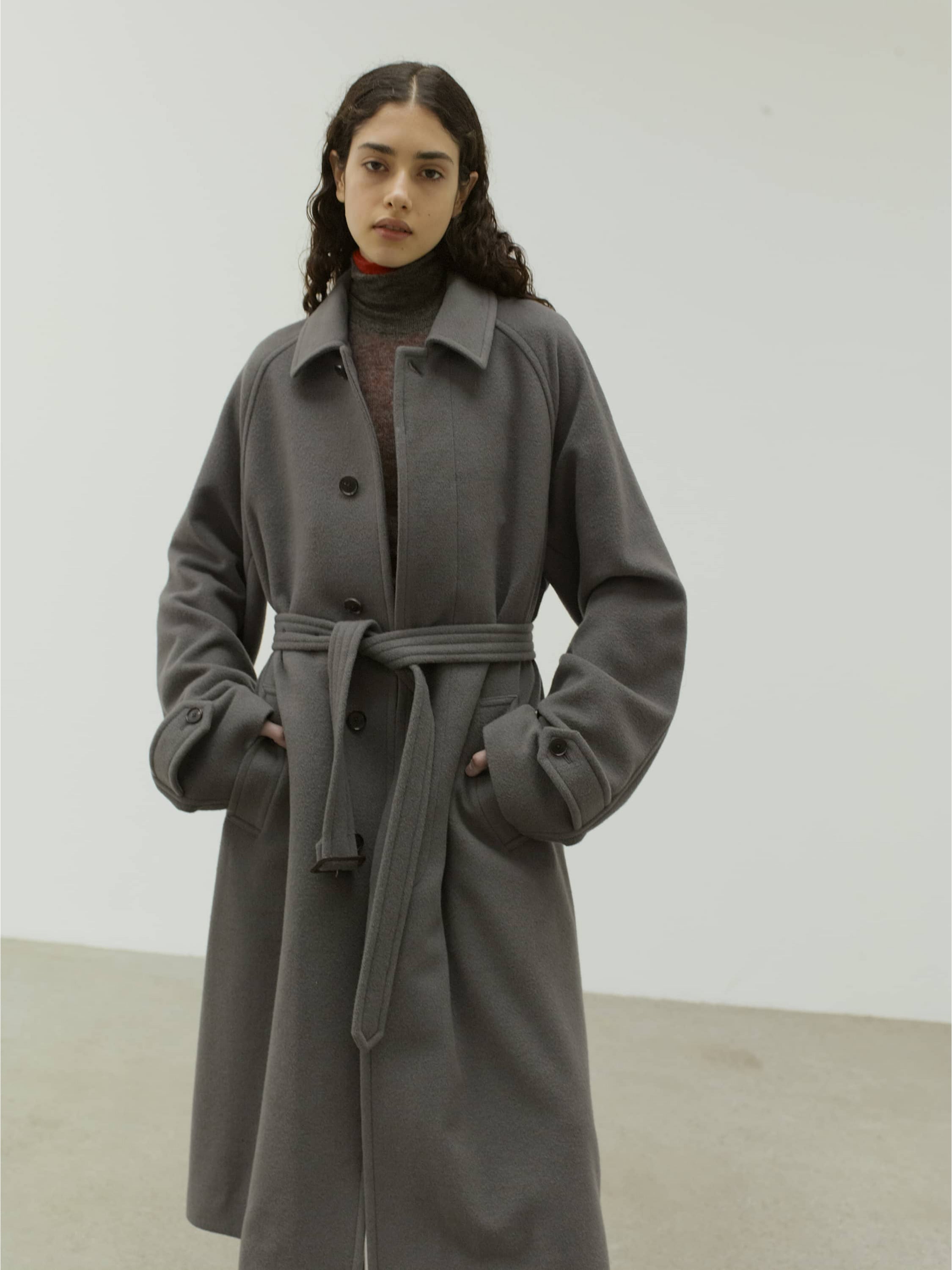 CASHMERE WOOL MOSSER BIG COAT - ジャケット/アウター