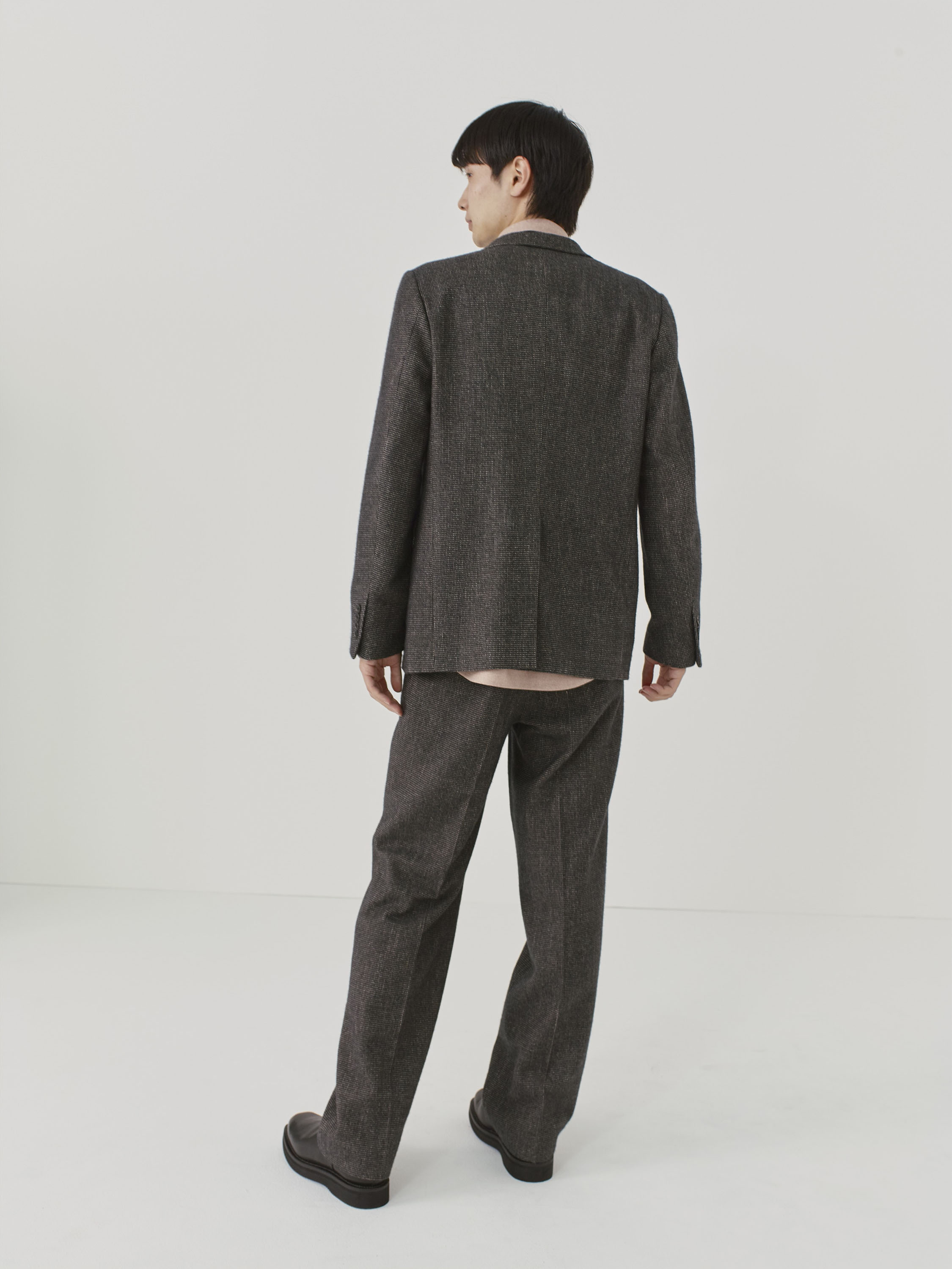 ORGANIC COTTON CASHMERE WOOL TWEED JACKET 詳細画像 TOP CHARCOAL 1