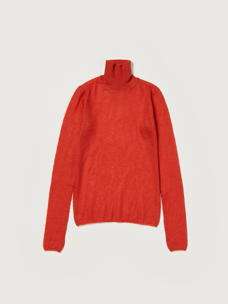 mohair sheer turtle knit