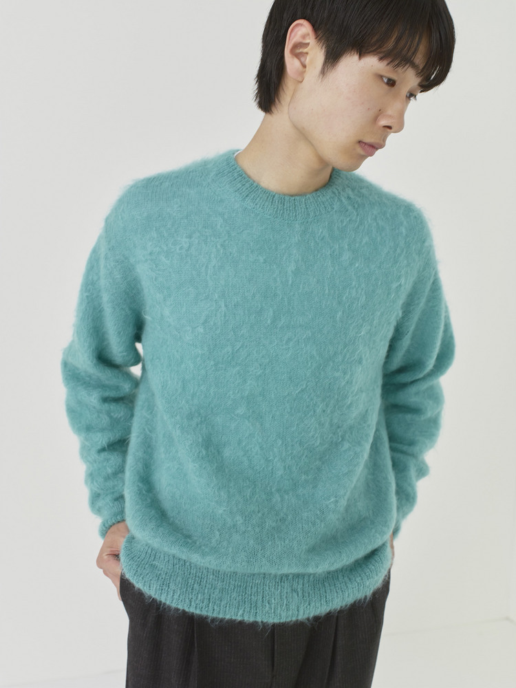 AURALEE BRUSHED SUPER KID MOHAIR KNIT-