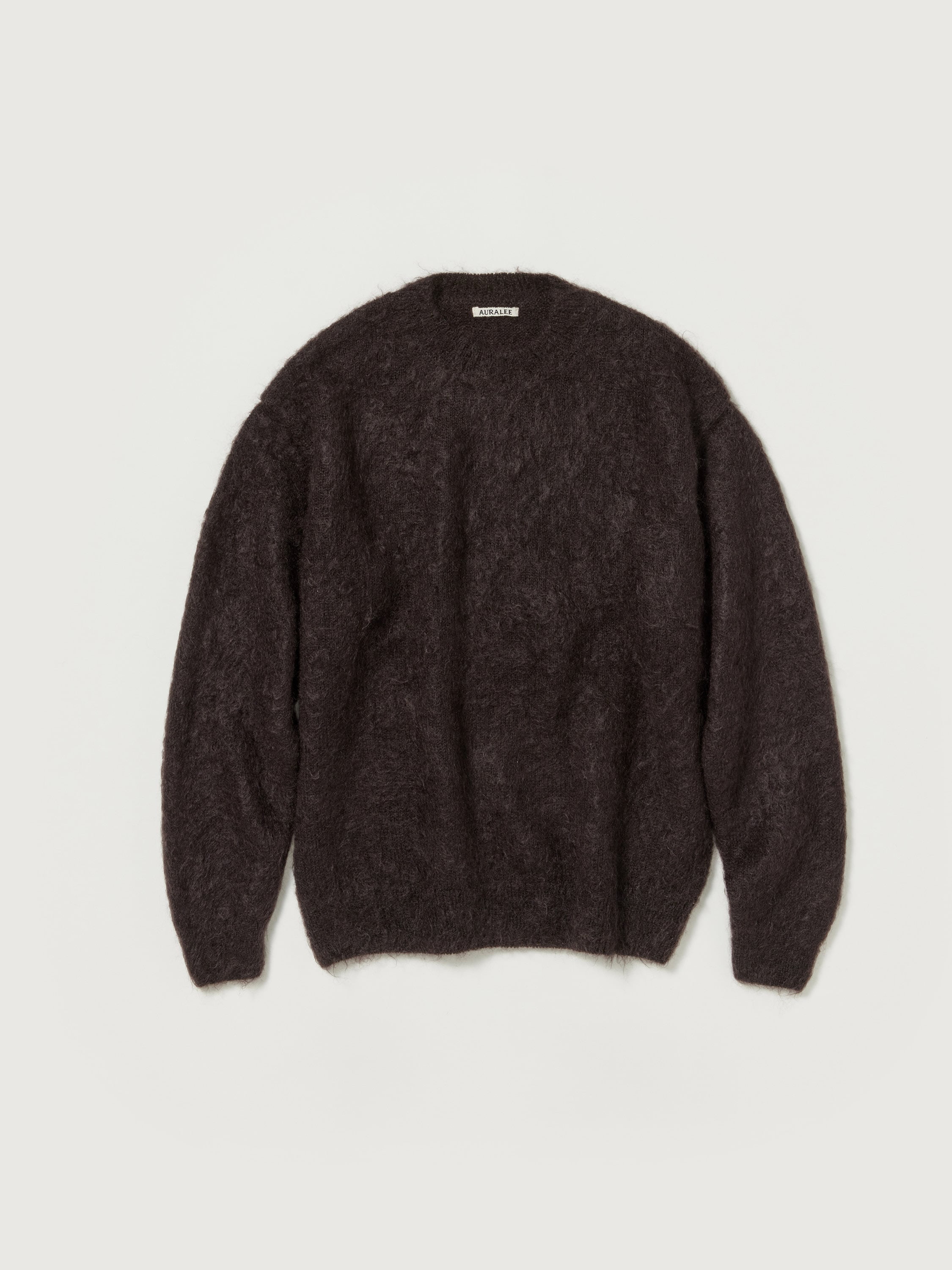 BRUSHED SUPER KID MOHAIR KNIT P/O 詳細画像 DARK BROWN 1