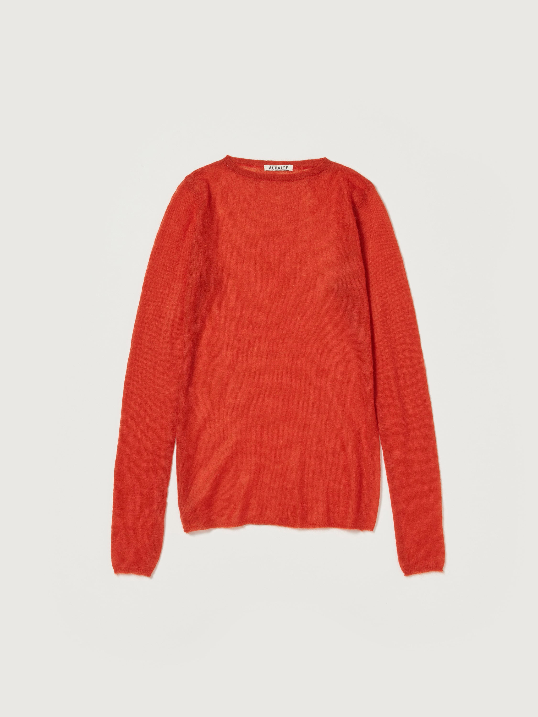 KID MOHAIR SHEER KNIT BOAT NECK P/O 詳細画像 RED 1