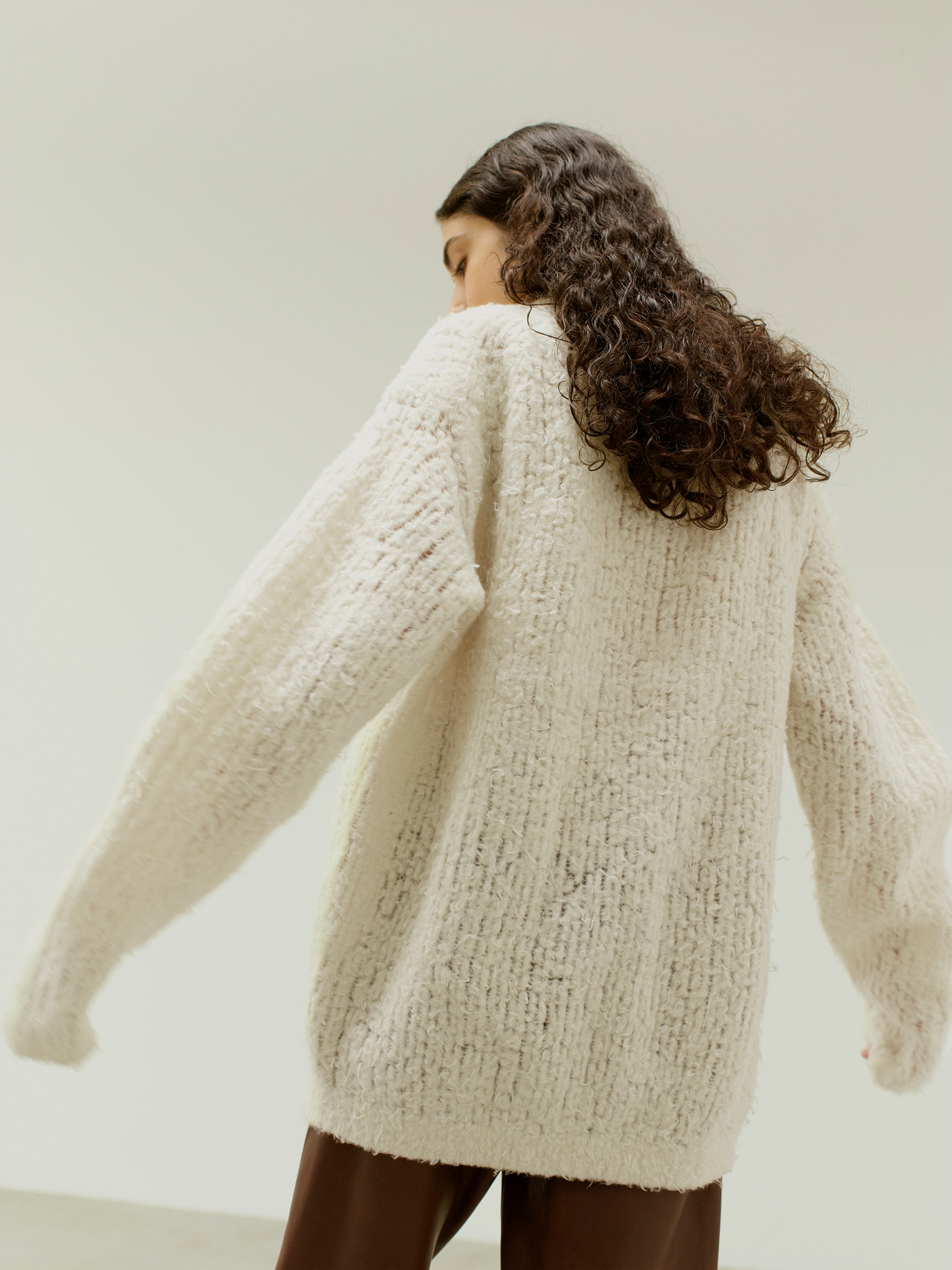 MILLED WOOL MOAL KNIT BIG P/O 詳細画像 WHITE 3