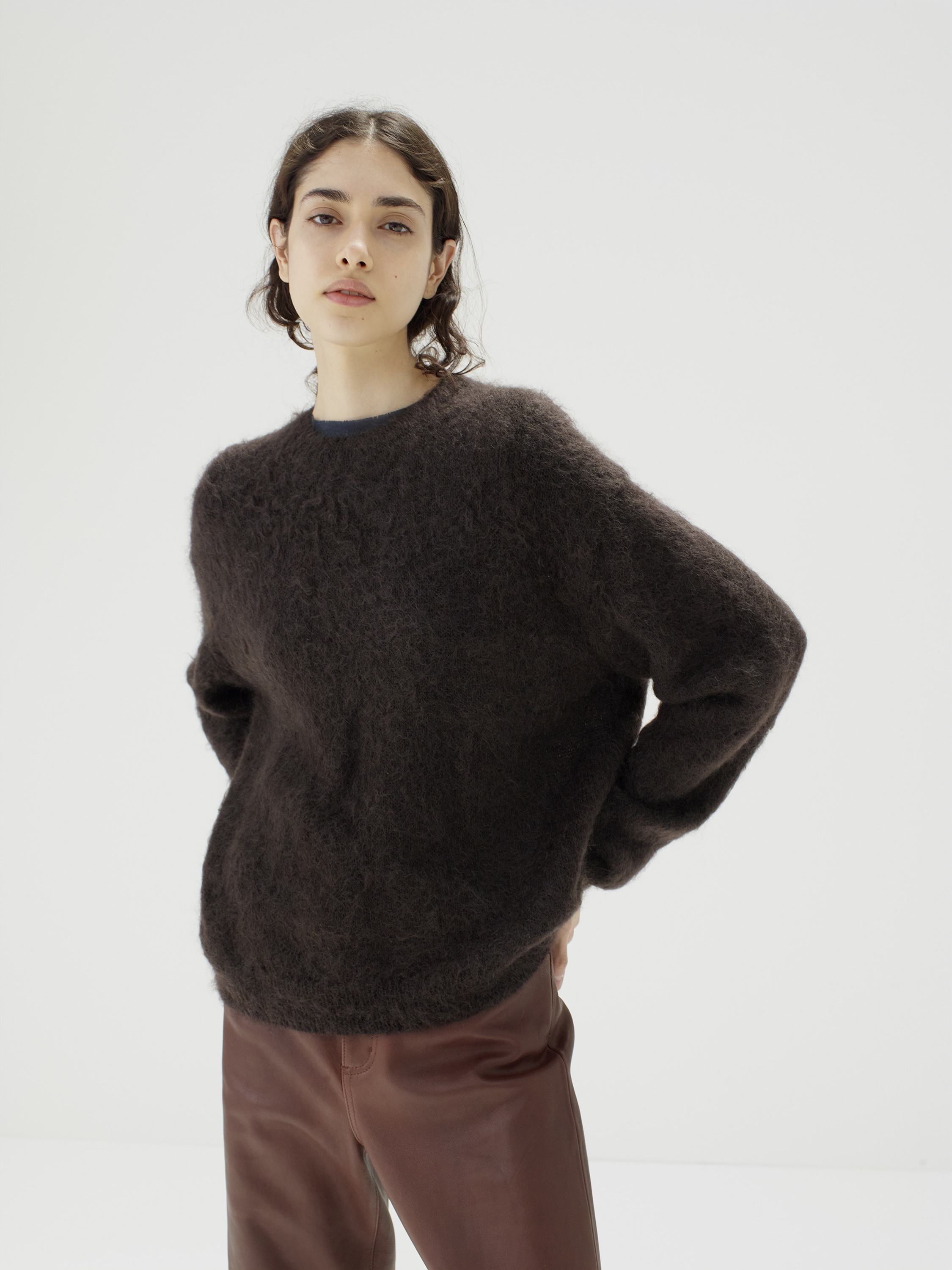 AURALEE BRUSHED SUPER KID MOHAIR KNIT - ニット