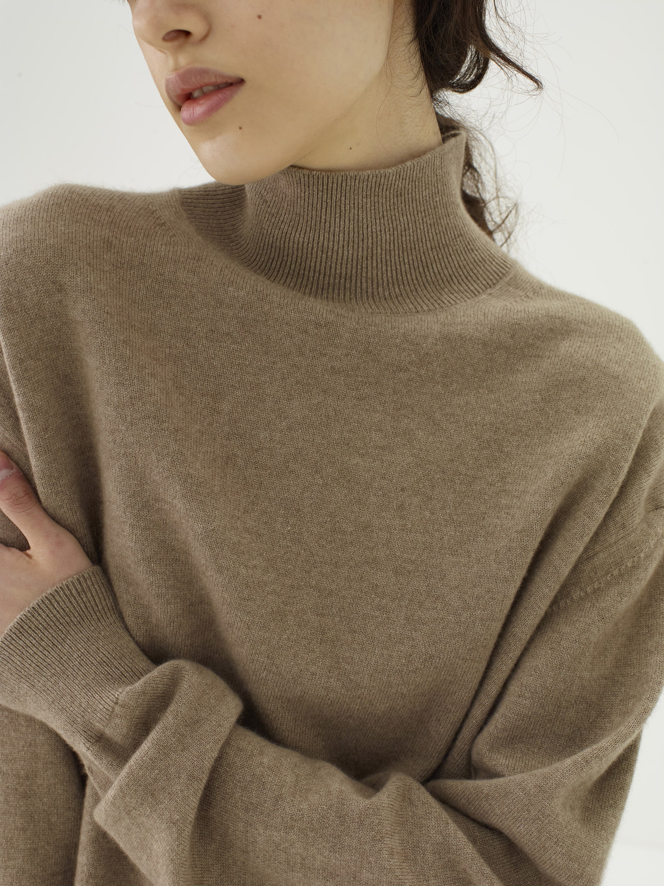 AURALEE BABY CASHMERE KNIT TURTLE NECK - ニット/セーター