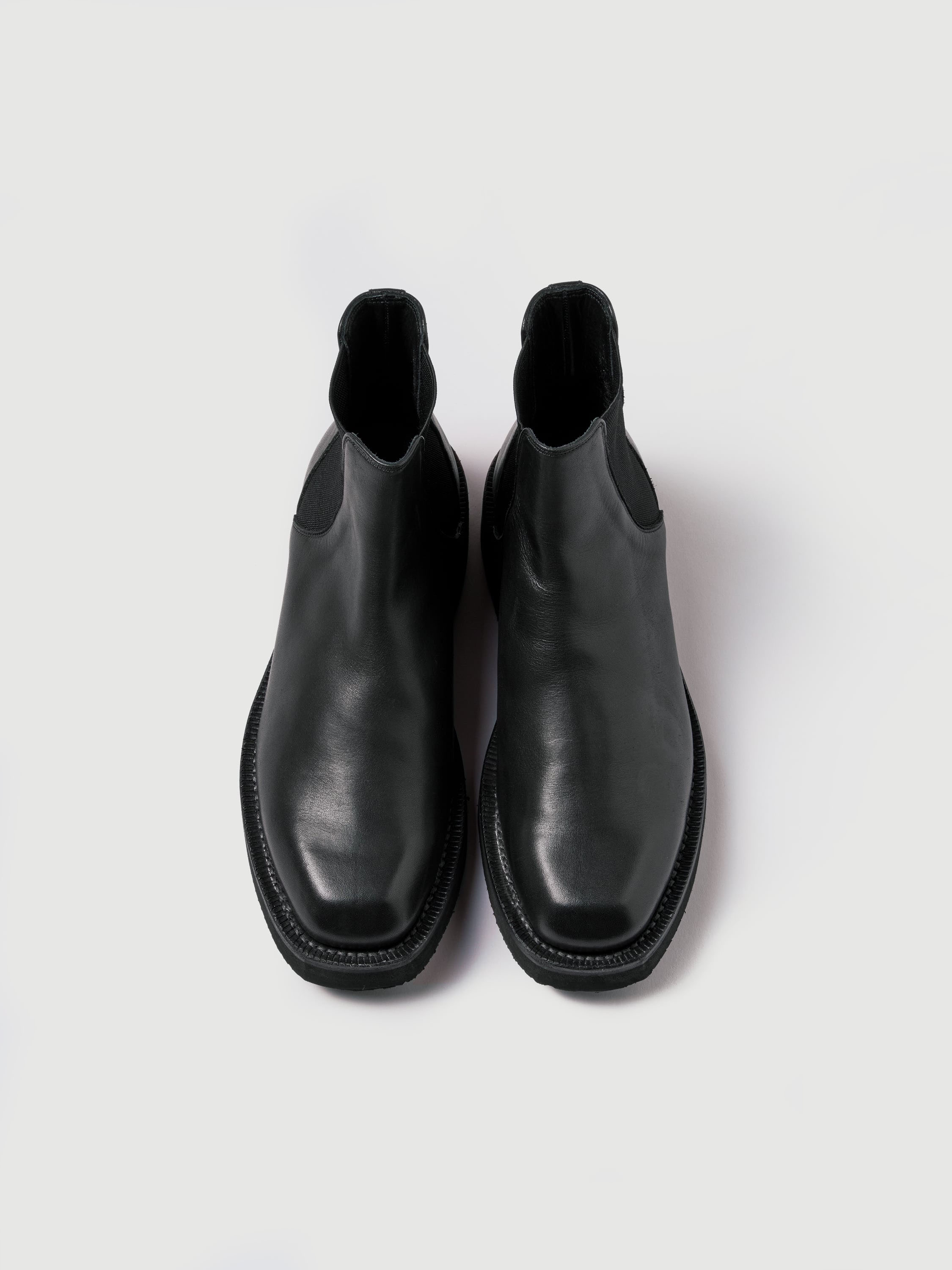 LEATHER SQUARE BOOTS MADE BY FOOT THE COACHER 詳細画像 BLACK 2
