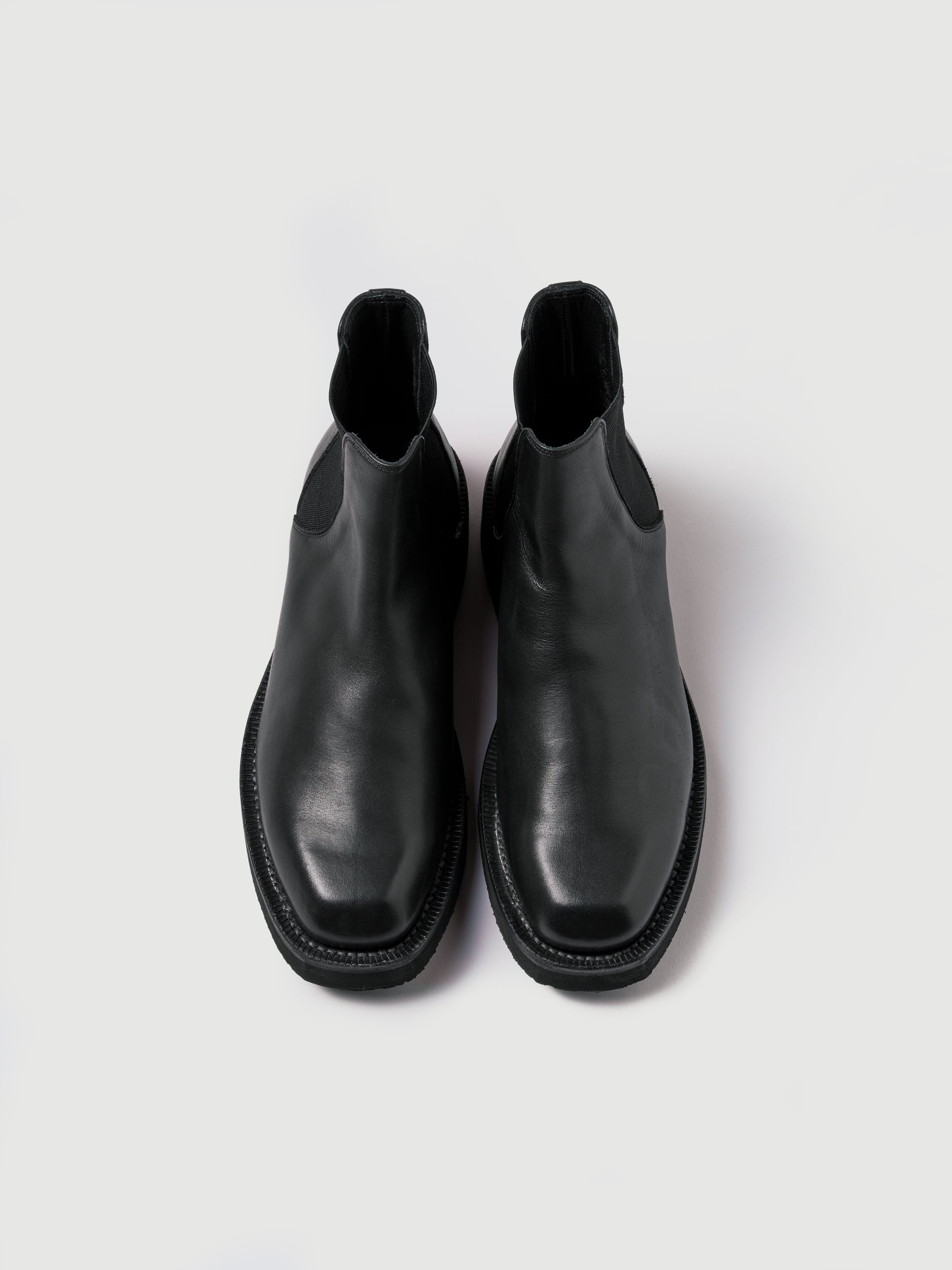 LEATHER SQUARE BOOTS MADE BY FOOT THE COACHER 詳細画像 BLACK 2