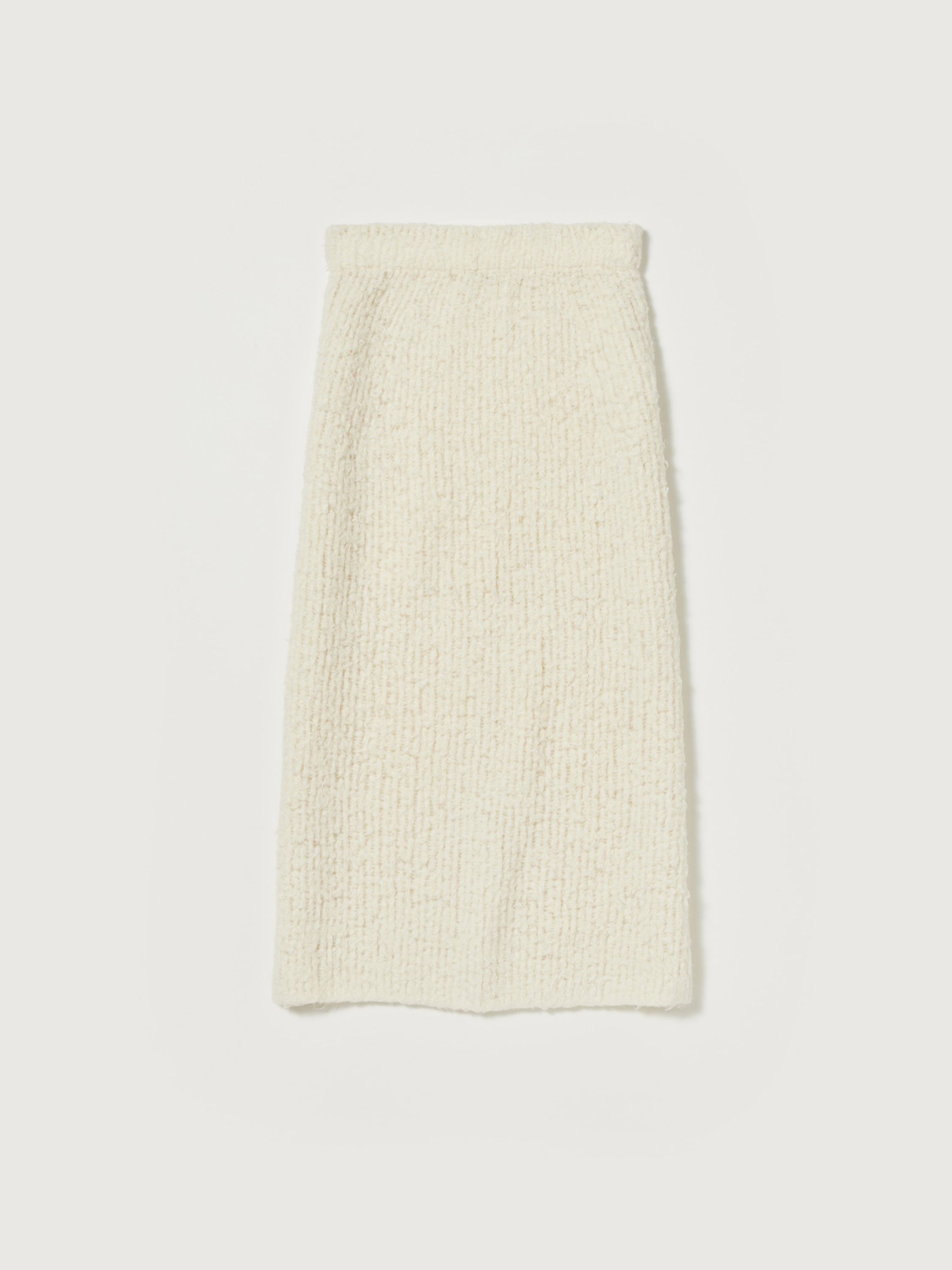 MILLED WOOL MOAL KNIT SKIRT 詳細画像 WHITE 1