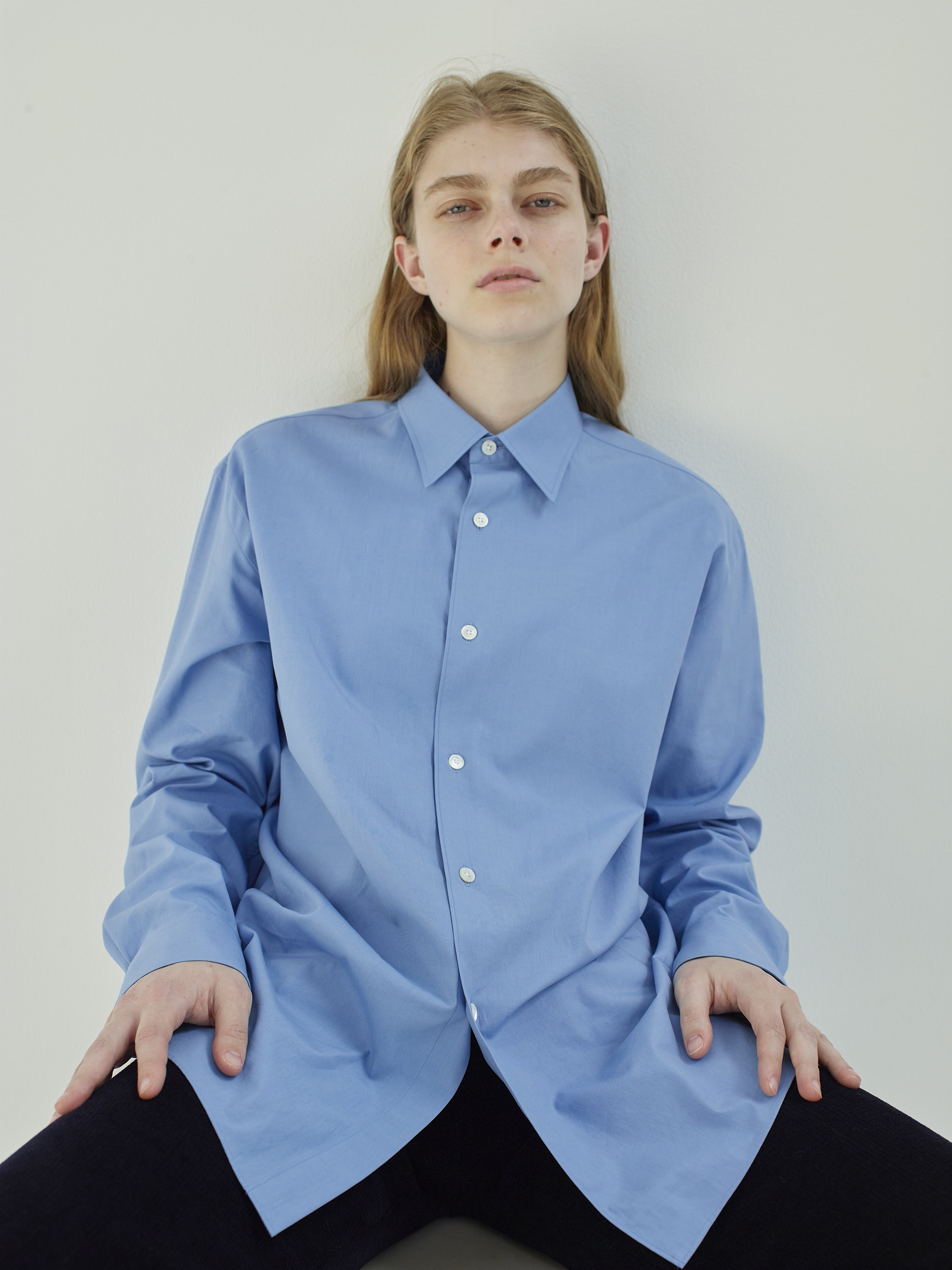 23SS AURALEE WASHED FINX TWILL SHIRT-