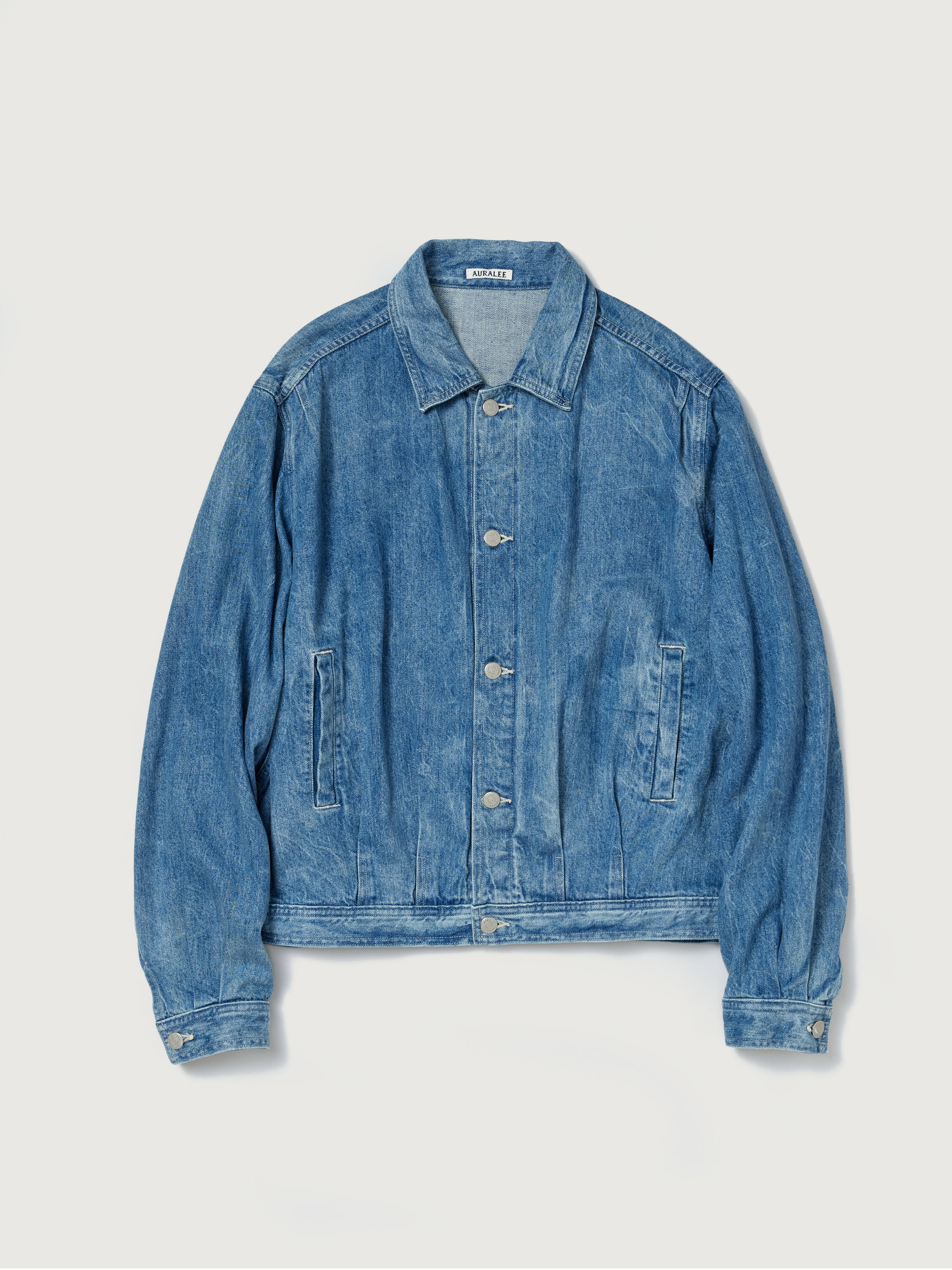 SELVEDGE FADED LIGHT DENIM BLOUSON - AURALEE Official Website