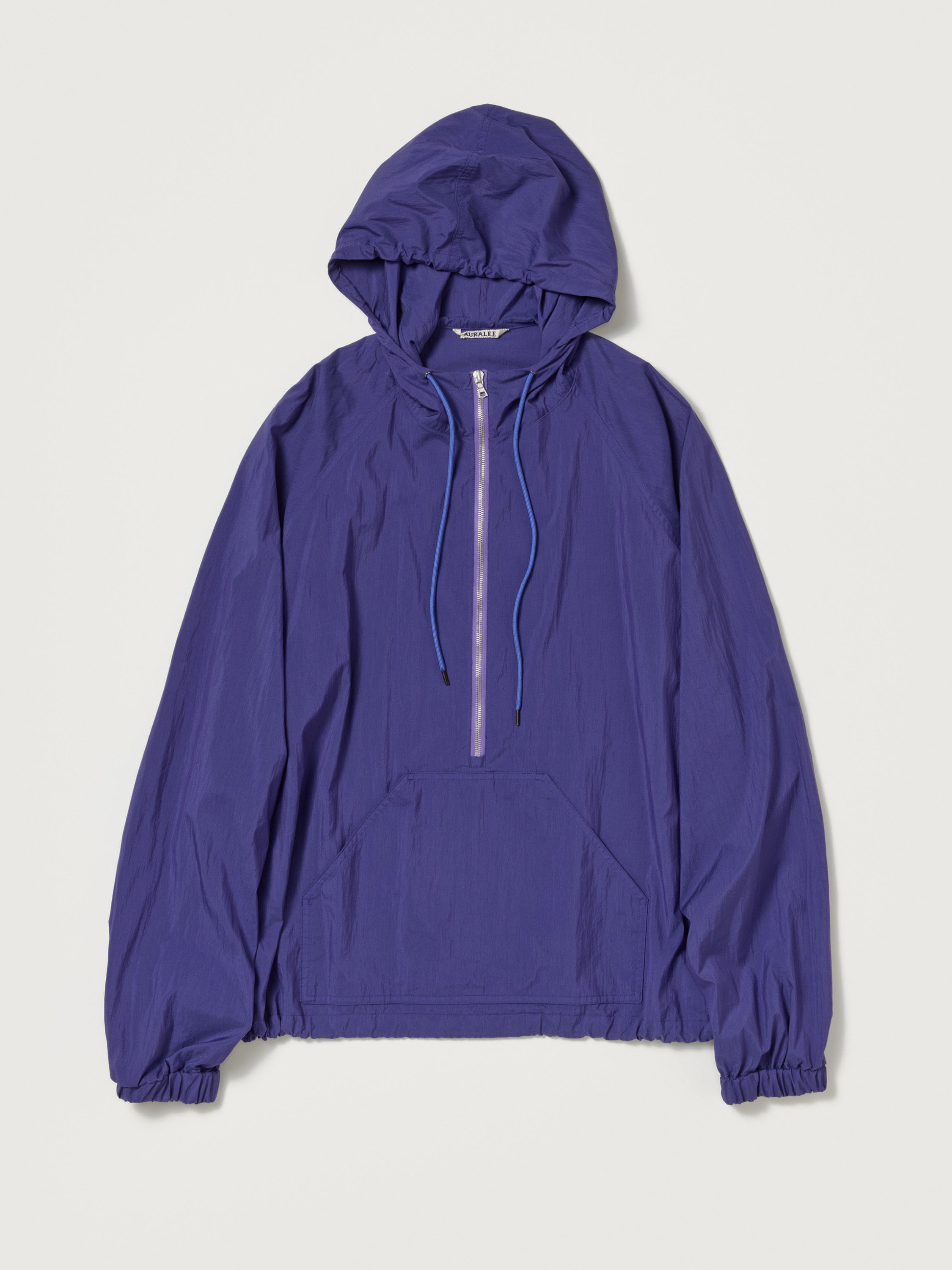 WASHED COTTON NYLON WEATHER HOODED ZIP P/O