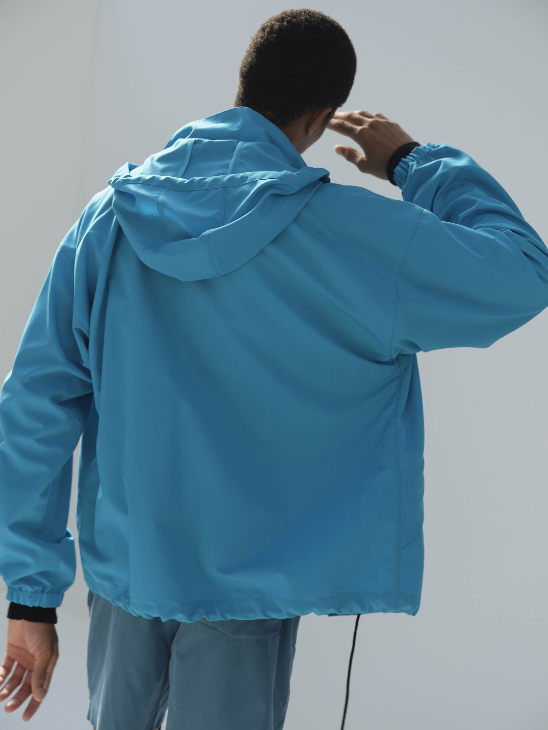 WOOL MAX CANVAS HOODED BLOUSON 詳細画像 TURQUOISE BLUE 3