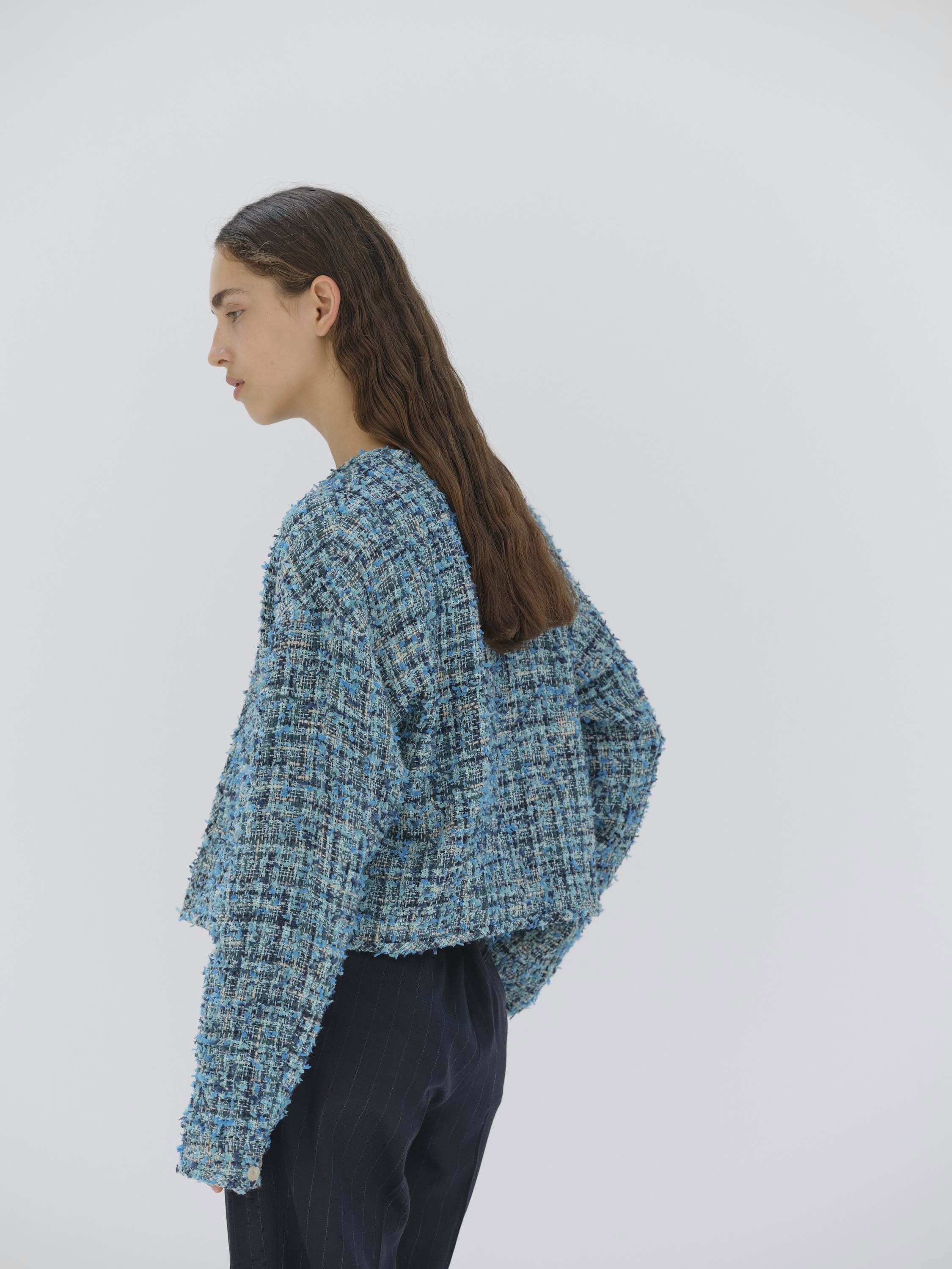 AURALEE HOMESPUN SUMMER TWEED BLOUSON | labiela.com