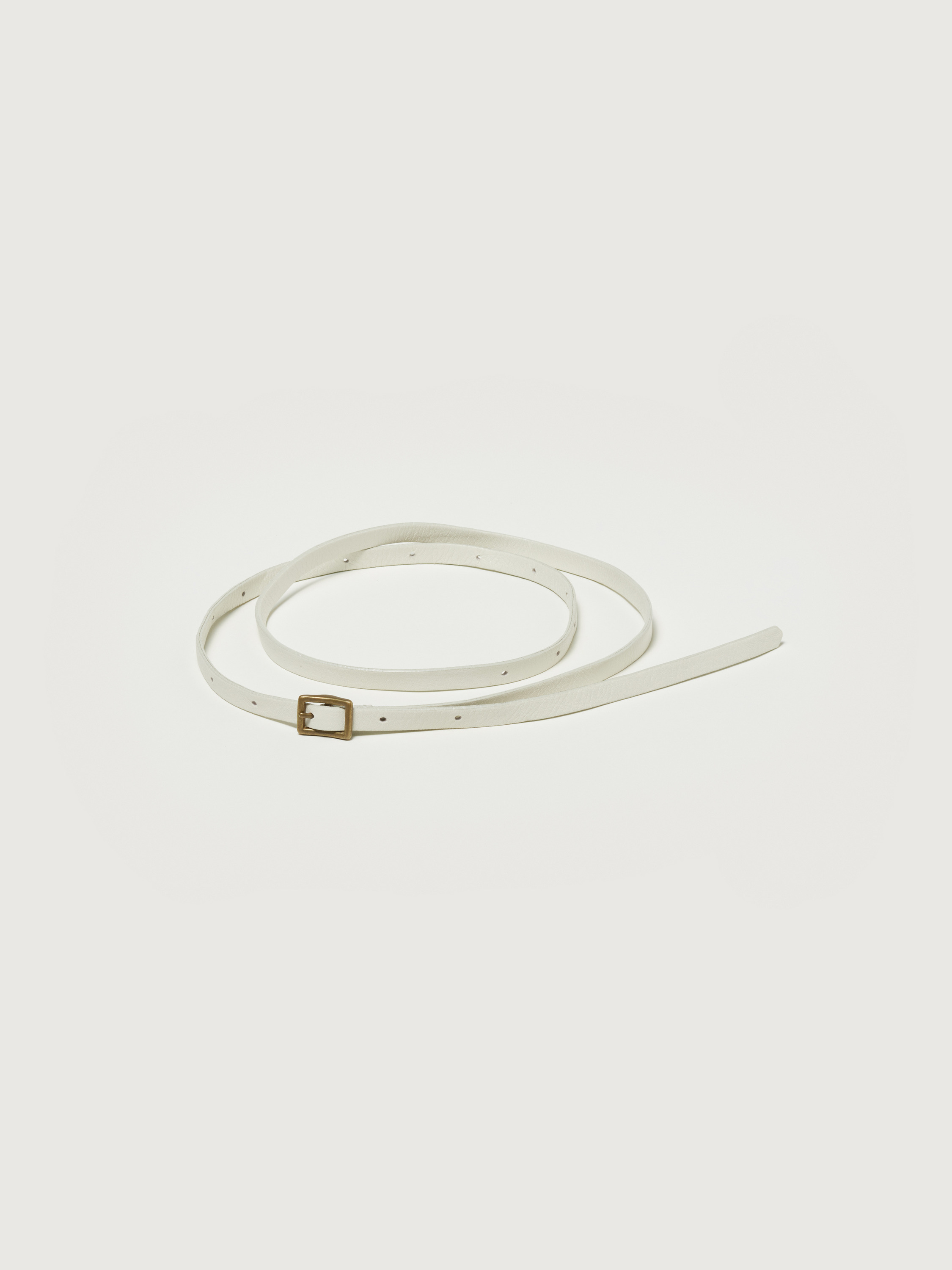 LEATHER NARROW LONG BELT 詳細画像 WHITE 2