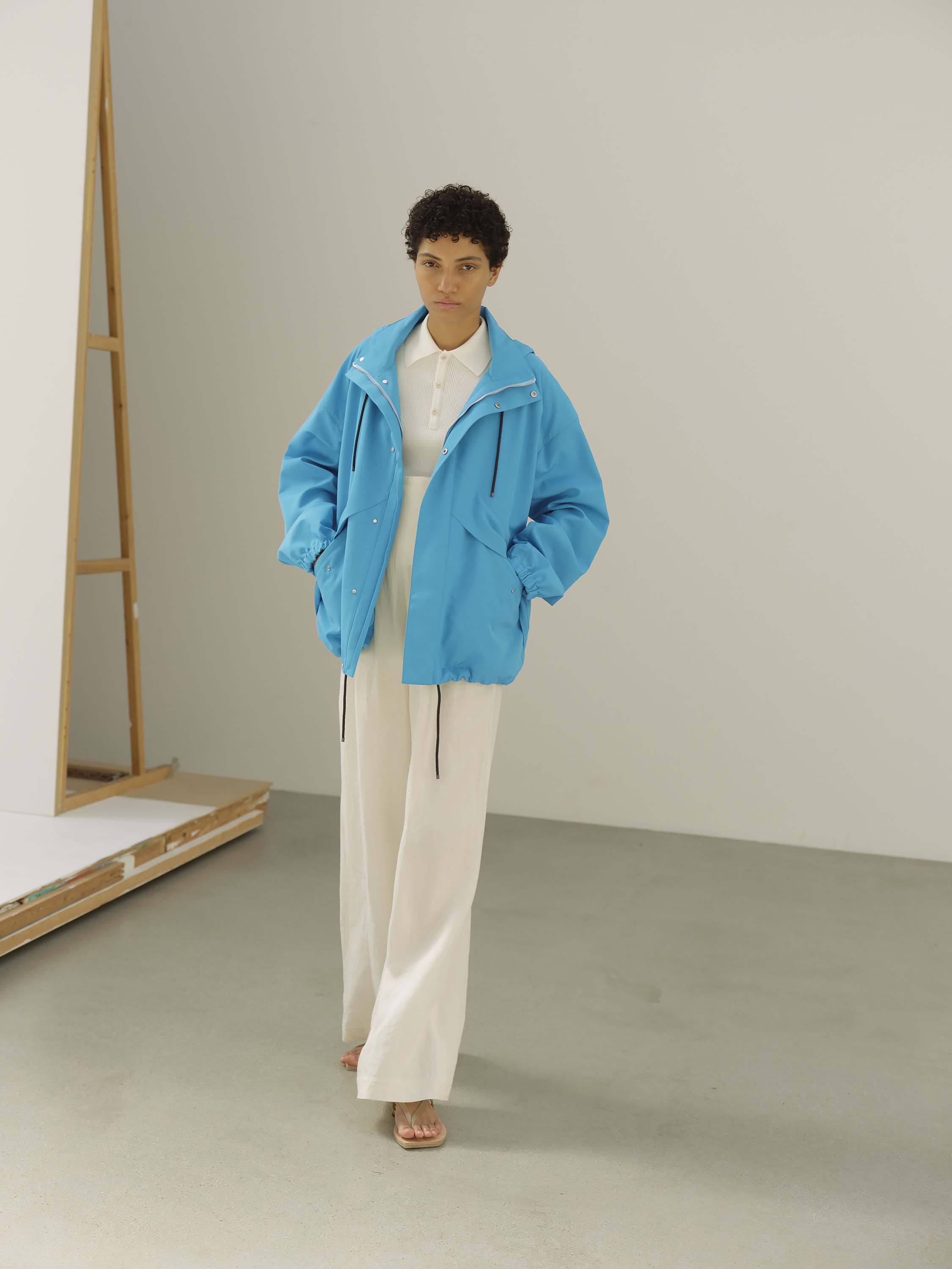 WOOL MAX CANVAS HOODED BLOUSON 詳細画像 TURQUOISE BLUE 1