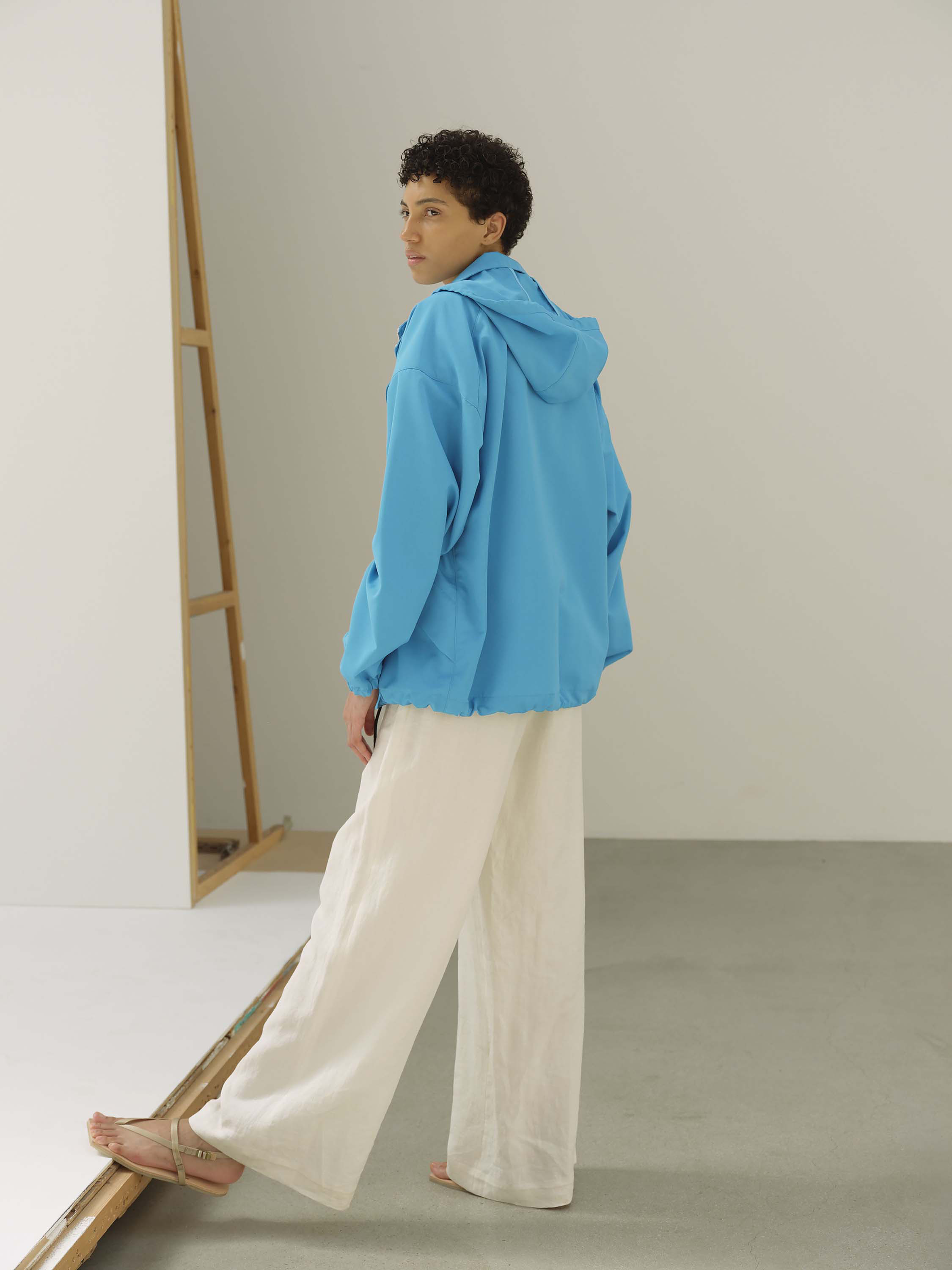 WOOL MAX CANVAS HOODED BLOUSON 詳細画像 TURQUOISE BLUE 3