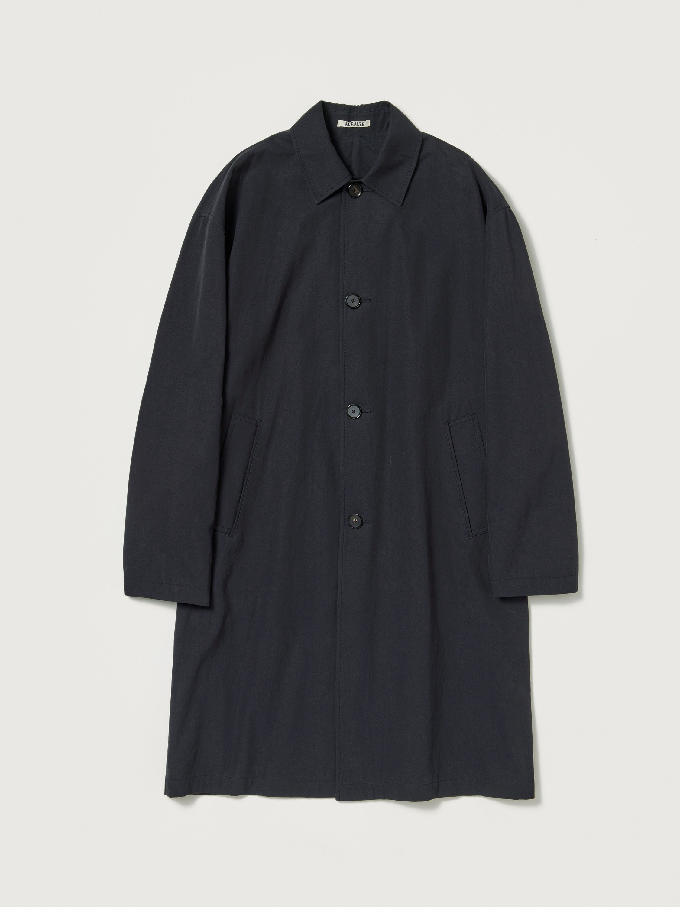 FINX HARD TWIST GABARDINE SOUTIEN COLLAR COAT 詳細画像 INK BLACK CHAMBRAY 5