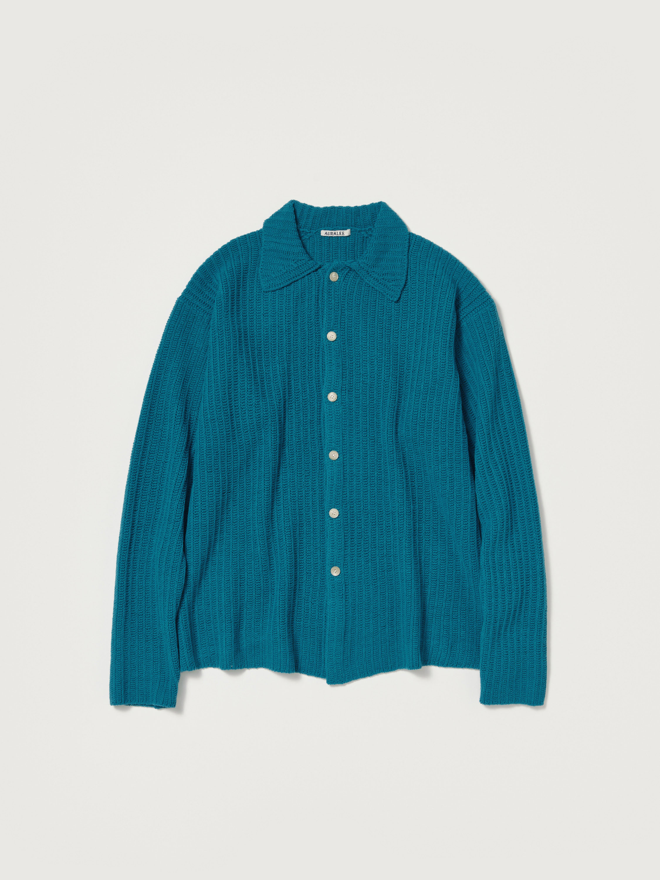 BRUSHED COTTON WOOL RIB KNIT SHIRT - AURALEE Official Website