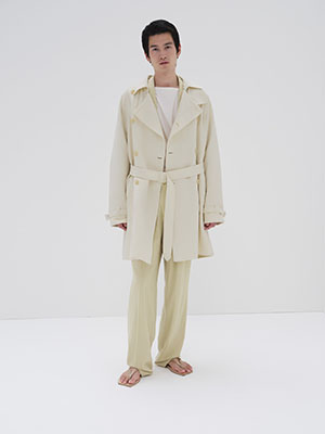COTTON MOLE MELTON HAND SEWN COAT