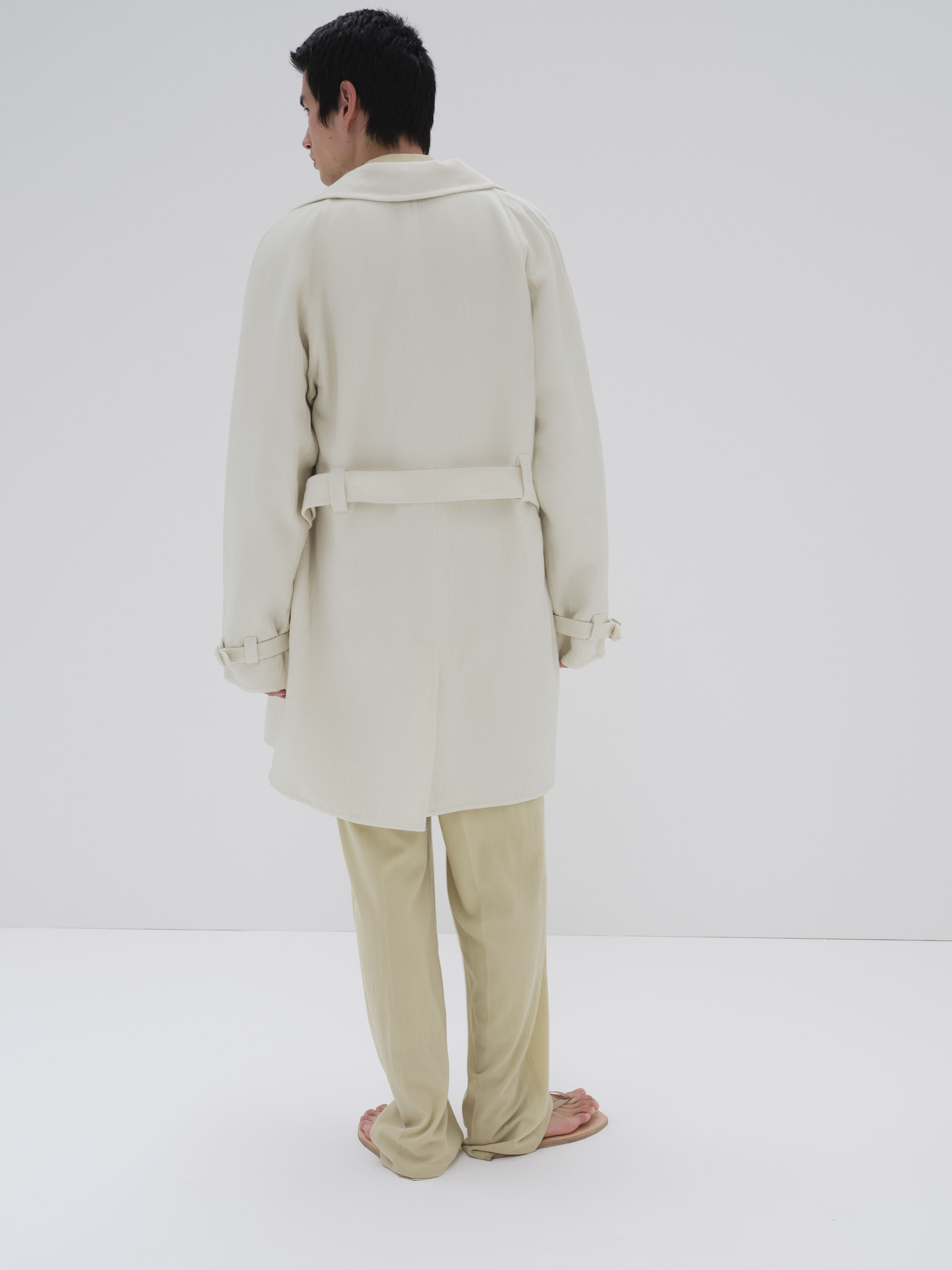COTTON MOLE MELTON HAND SEWN COAT 詳細画像 IVORY WHITE 4