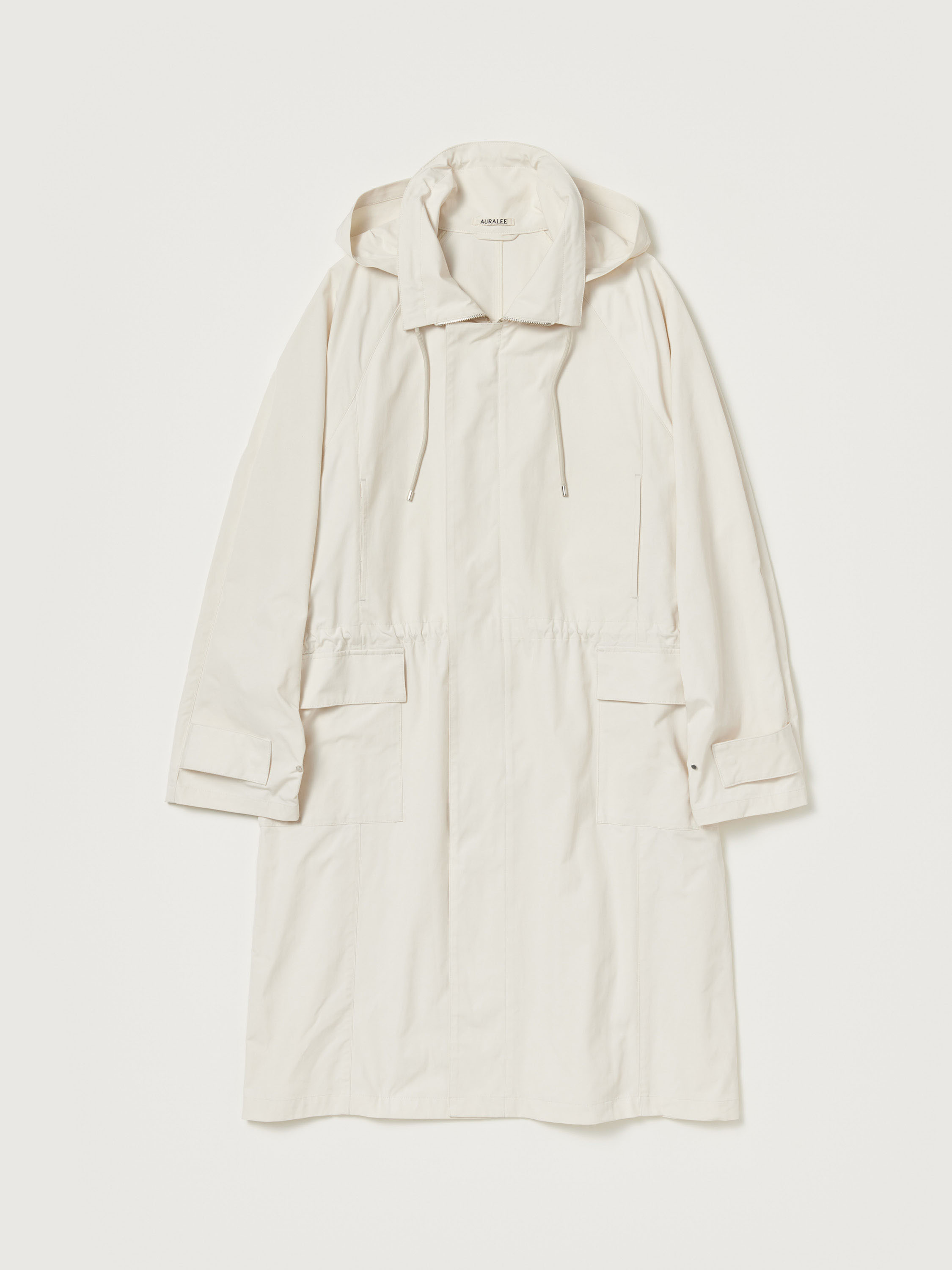 HIGH DENSITY COTTON POLYESTER CLOTH HOODED COAT 詳細画像 IVORY 7