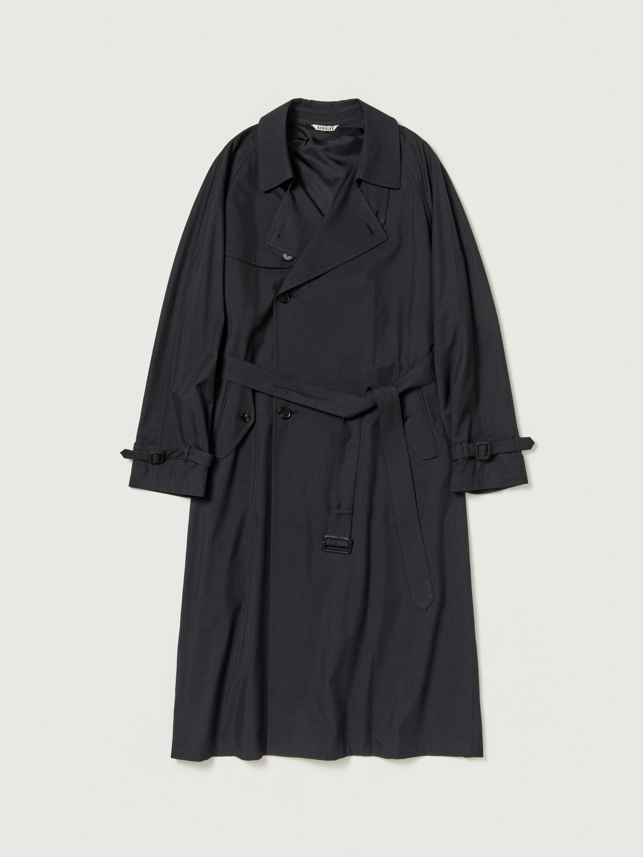 WASHED FINX SILK CHAMBRAY TRENCH COAT 詳細画像 INK BLACK CHAMBRAY 1