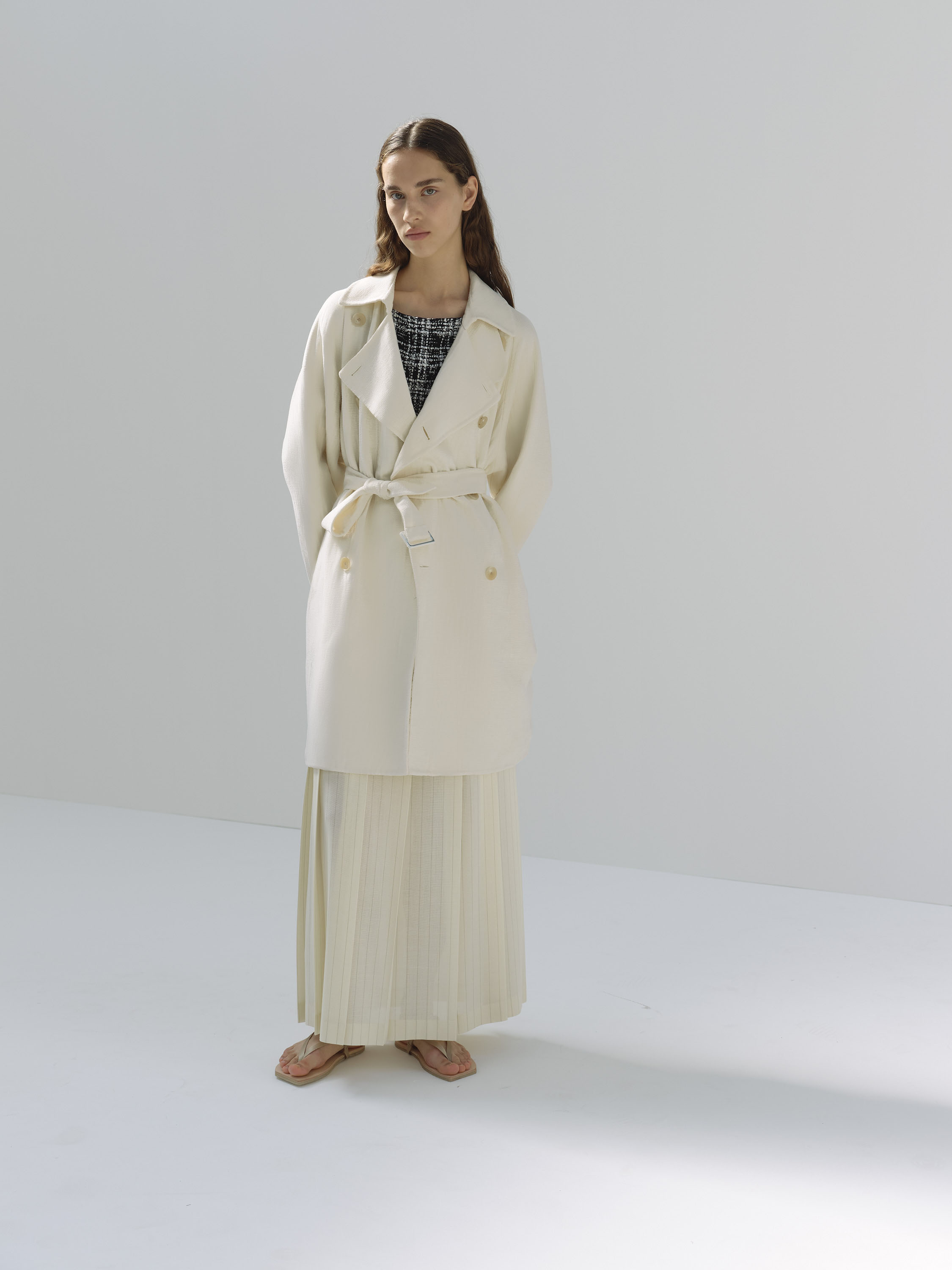 COTTON MOLE MELTON HAND SEWN COAT 詳細画像 IVORY WHITE 2