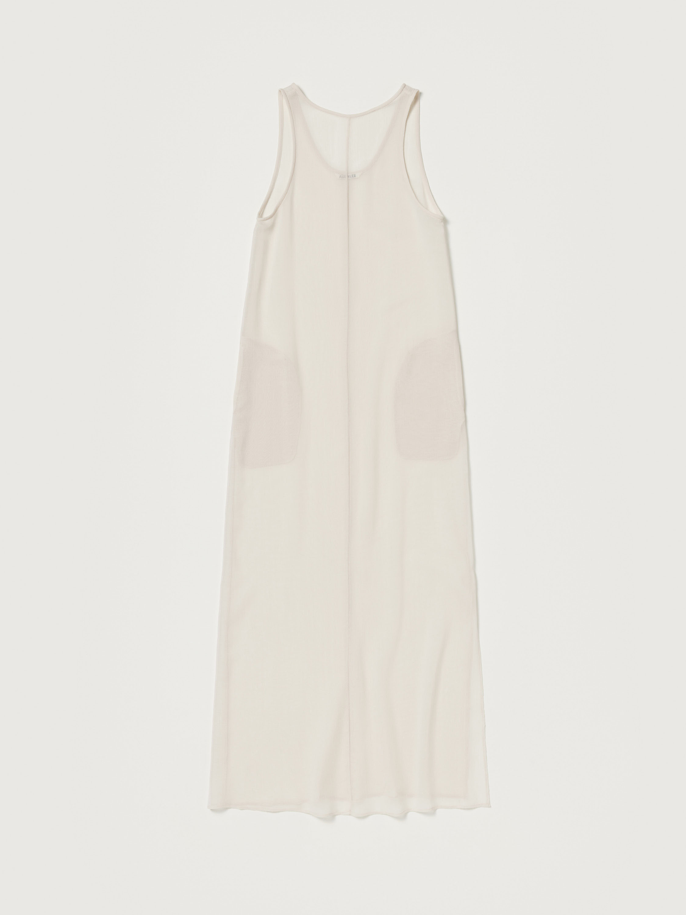 WOOL RECYCLE POLYESTER LENO SHEER DRESS 詳細画像 IVORY 5