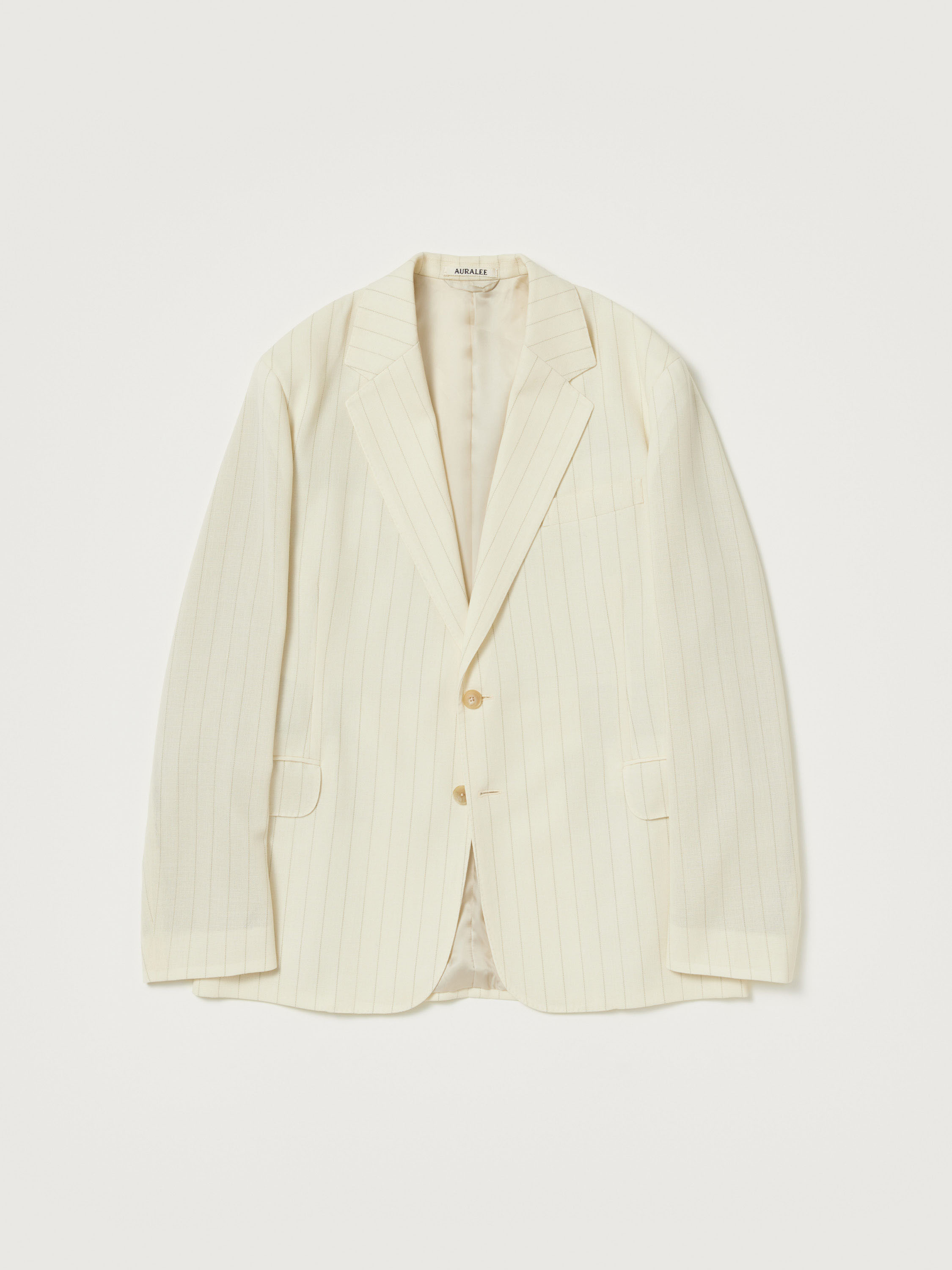HARD TWIST WOOL PANAMA STRIPE JACKET 詳細画像 IVORY STRIPE 1