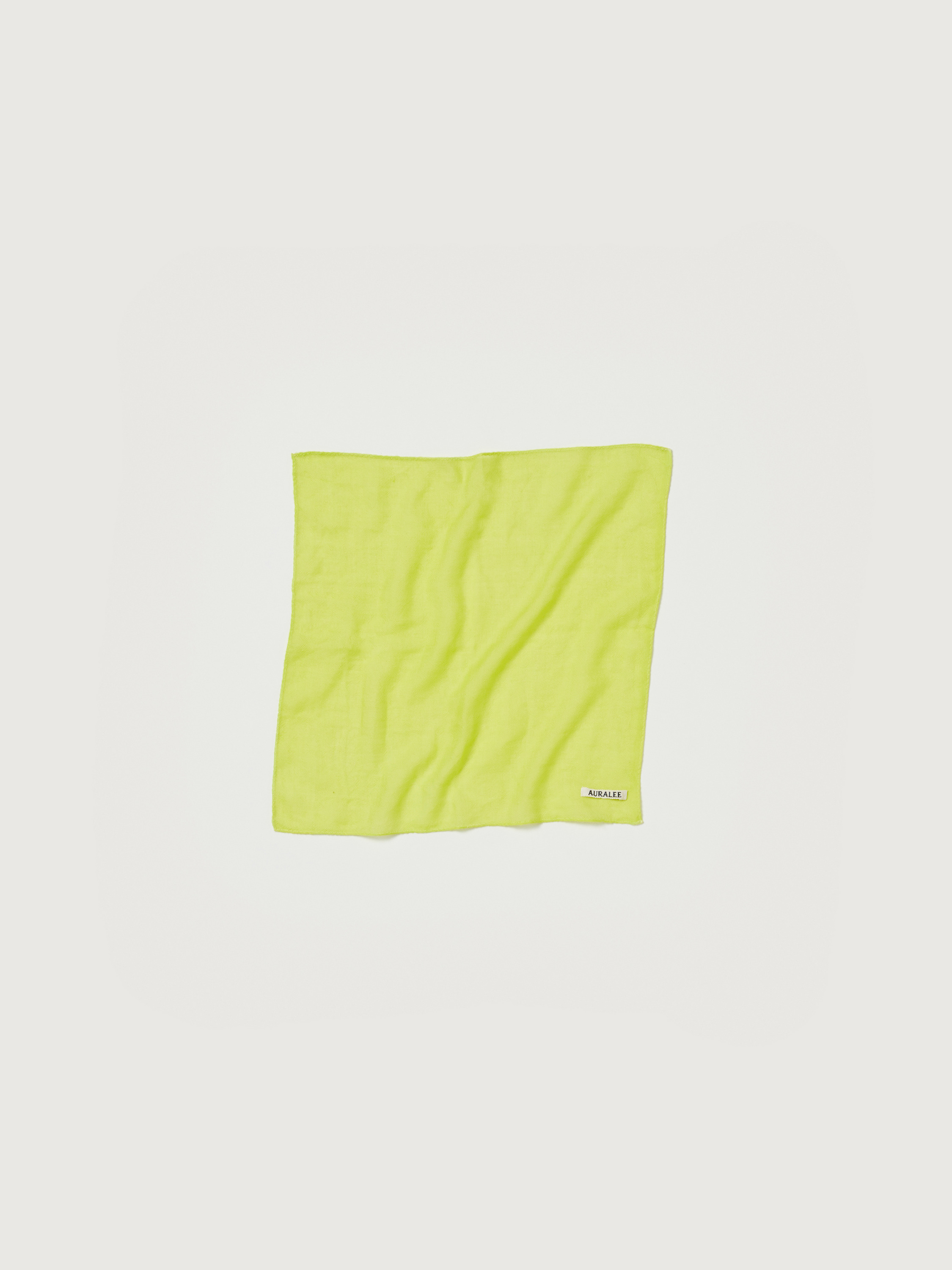 WHITE CASHMERE GAUZE MINI SCARF 詳細画像 LIME YELLOW 1