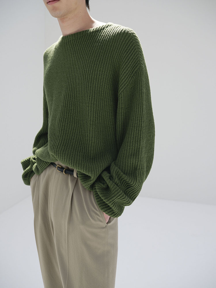 HARD TWIST WOOL RIB KNIT BOAT NECK P/O - AURALEE Official Website