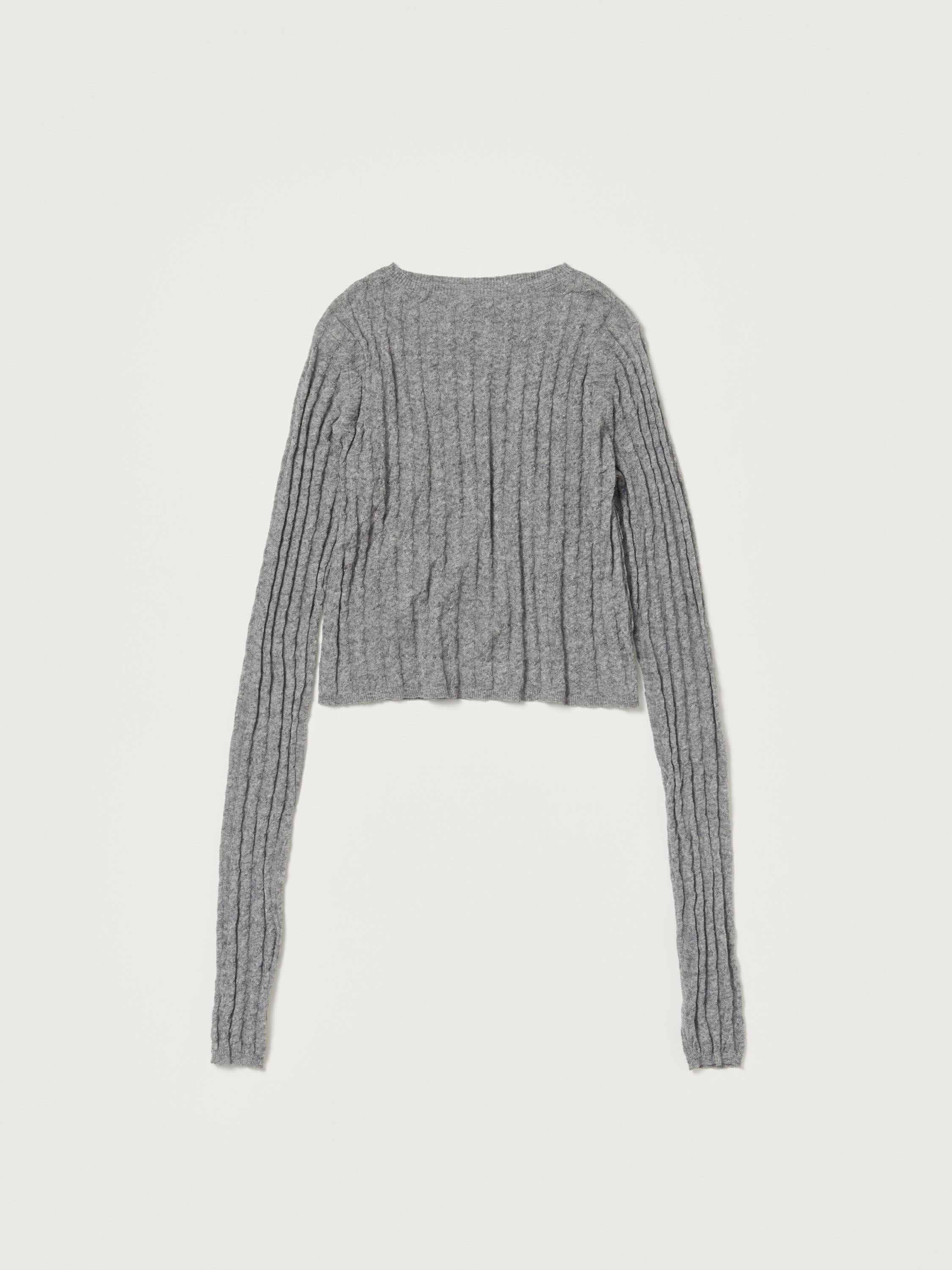 WASHABLE CASHMERE SILK CABLE KNIT P/O 詳細画像 TOP GRAY 4
