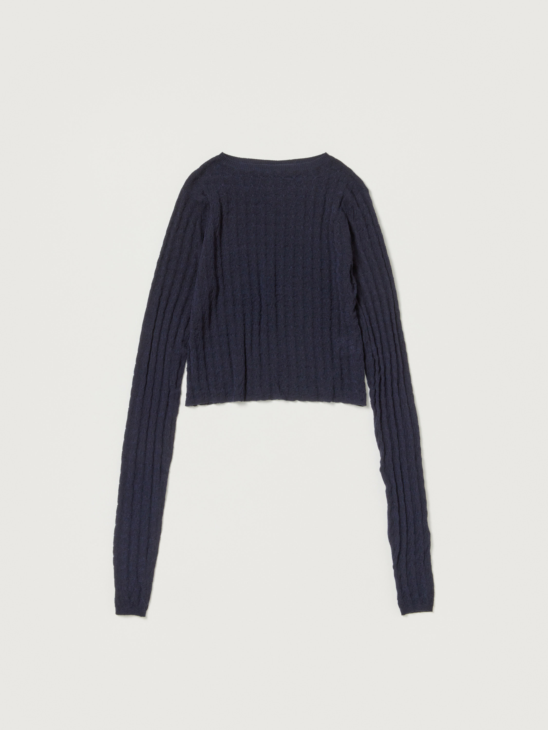WASHABLE CASHMERE SILK CABLE KNIT P/O 詳細画像 DARK NAVY 1