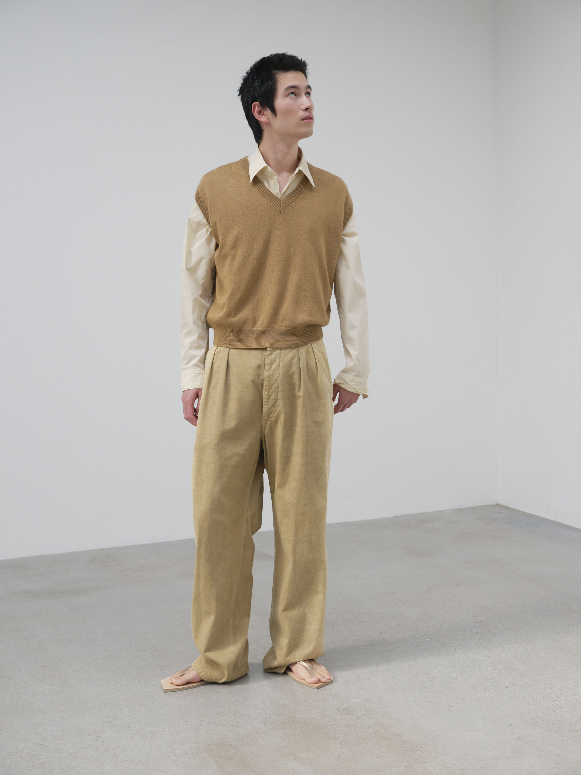 FINX NATURAL GABARDINE PRODUCT DYED PANTS 詳細画像 FADE BEIGE 1