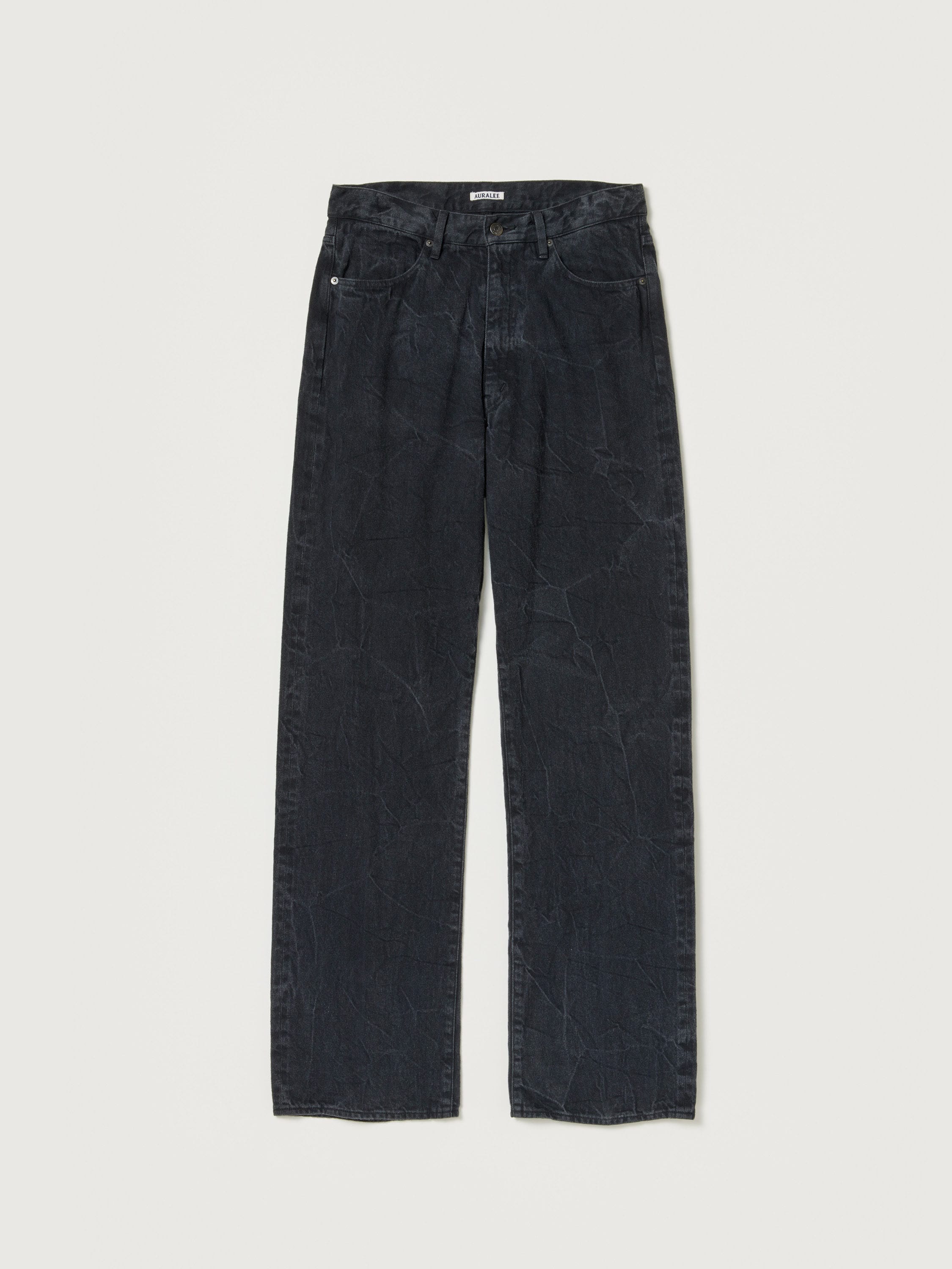 AURALEE SELVEDGE FADED LIGHT DENIM PANTS - デニム