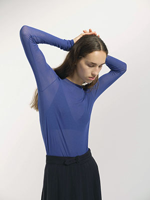 GIZA SUPER HIGH GAUGE SHEER RIB L/S TEE