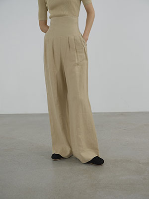 LINEN GABARDINE SLACKS