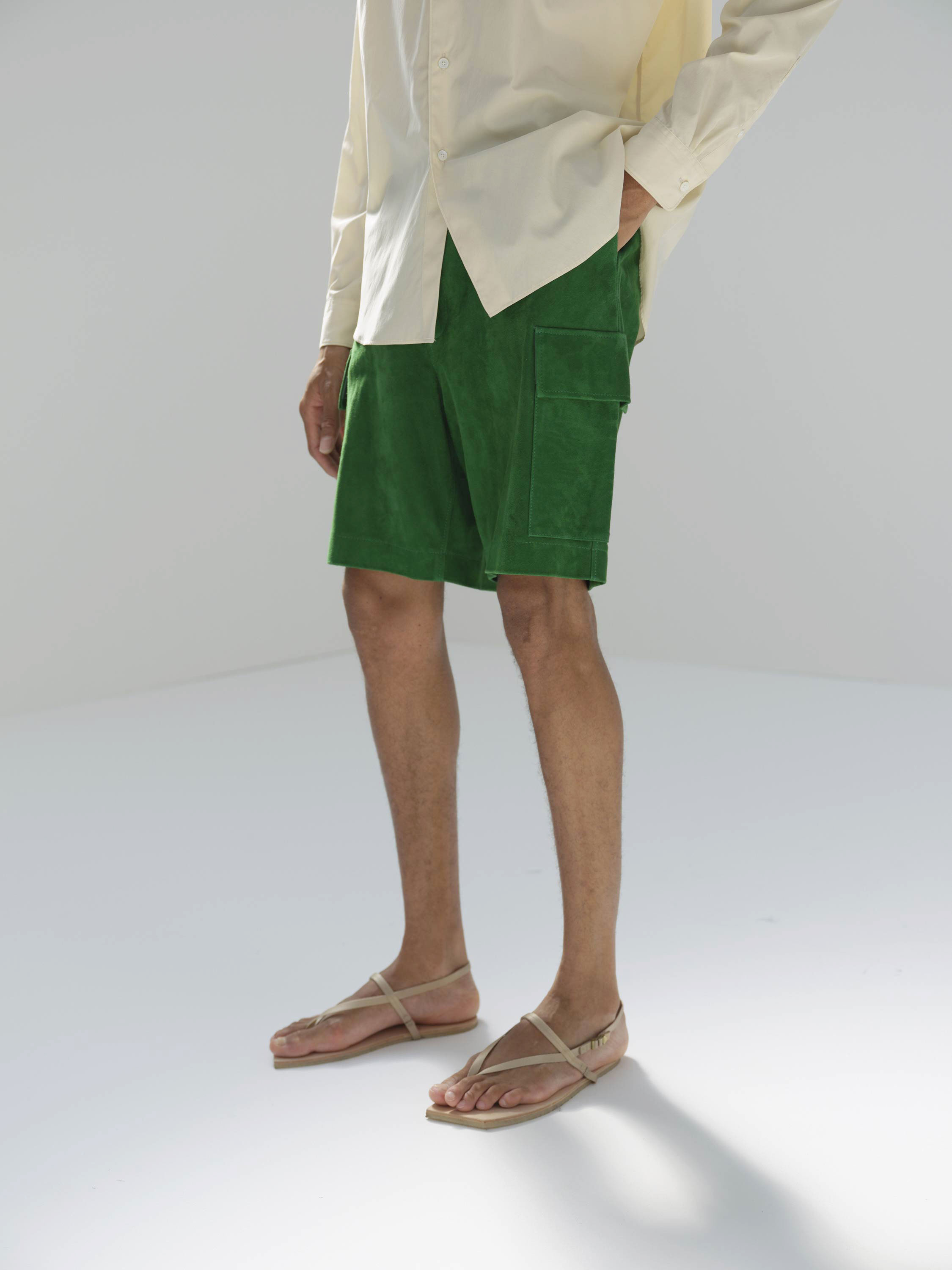 GOAT SUEDE SHORTS 詳細画像 GREEN 1