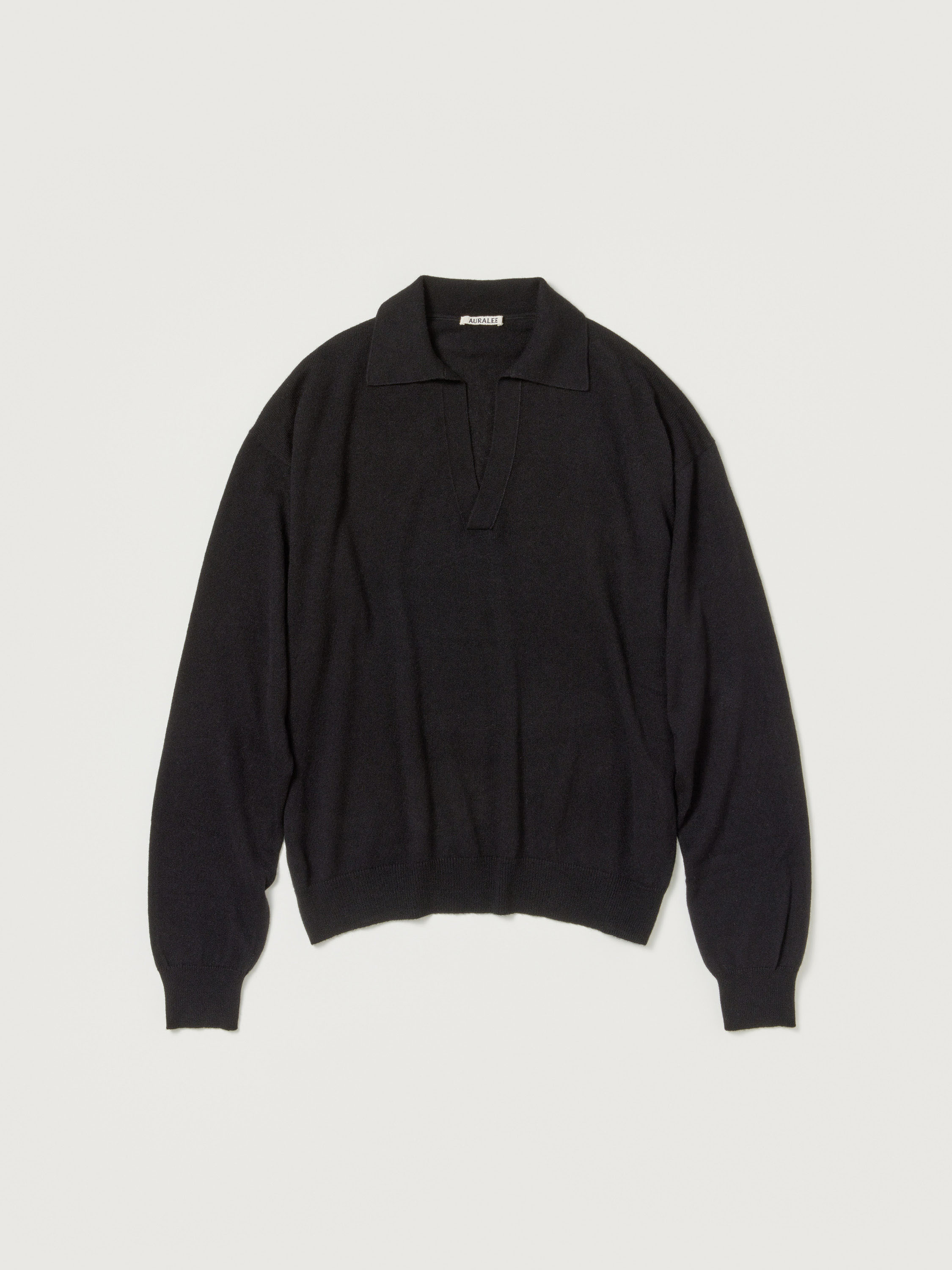 SUPER FINE CASHMERE SILK KNIT SKIPPER POLO - AURALEE Official Website