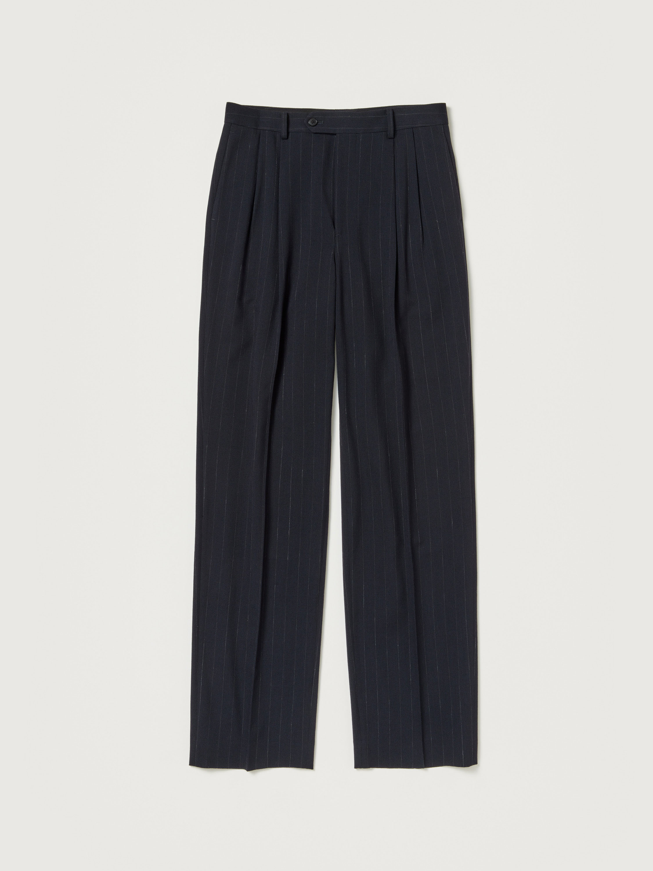 AURALEE 23ss WOOL PANAMA STRIPE SLACKS-