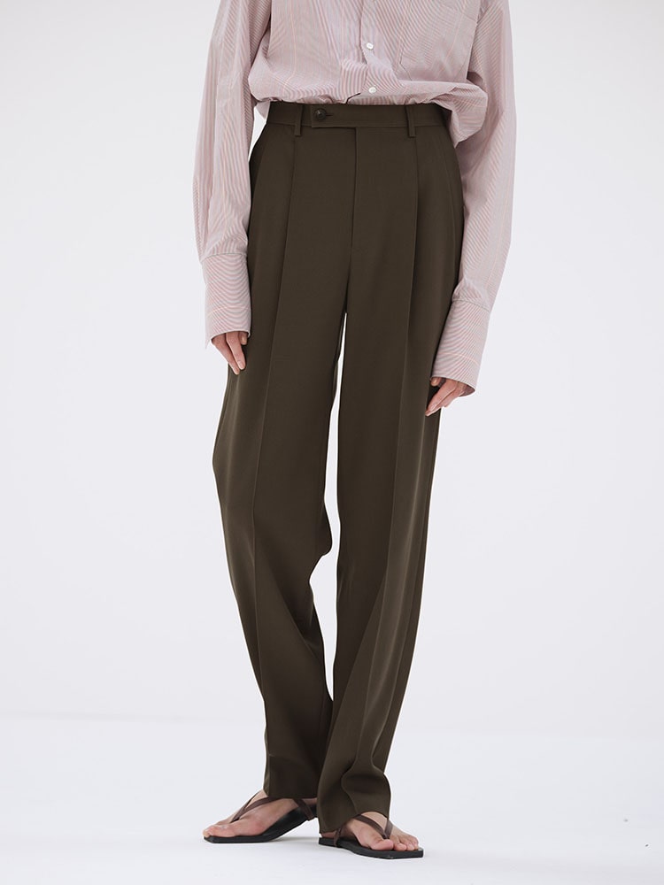 LIGHT WOOL MAX GABARDINE SLACKS - AURALEE Official Website