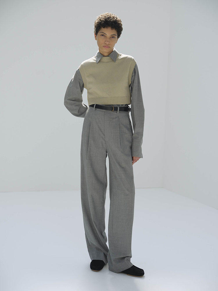 AURALEE】CASHMERE SILK VIYELLA SLACKS | unimac.az