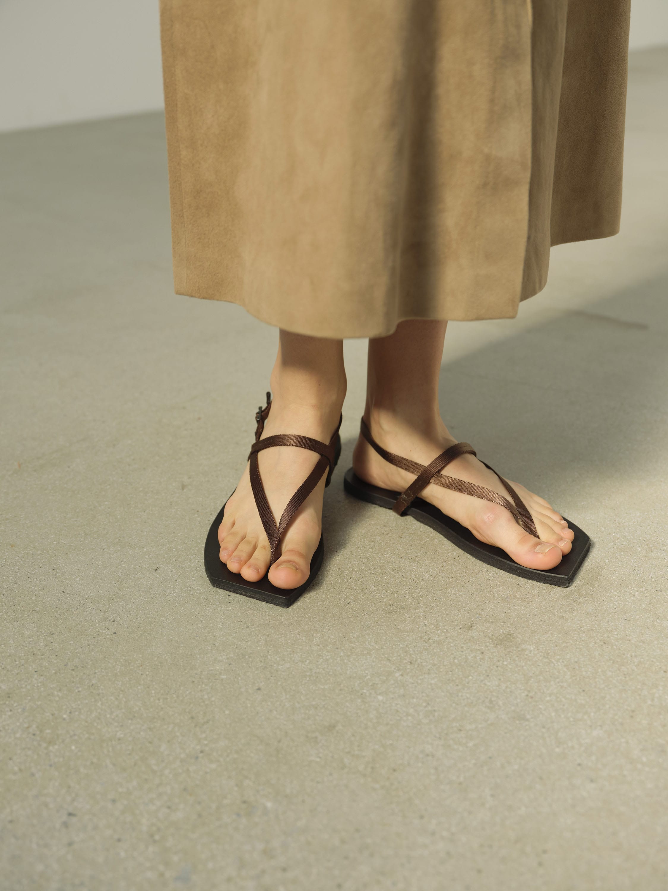BELTED LEATHER SANDALS MADE BY FOOT THE COACHER 詳細画像 BLACK 1
