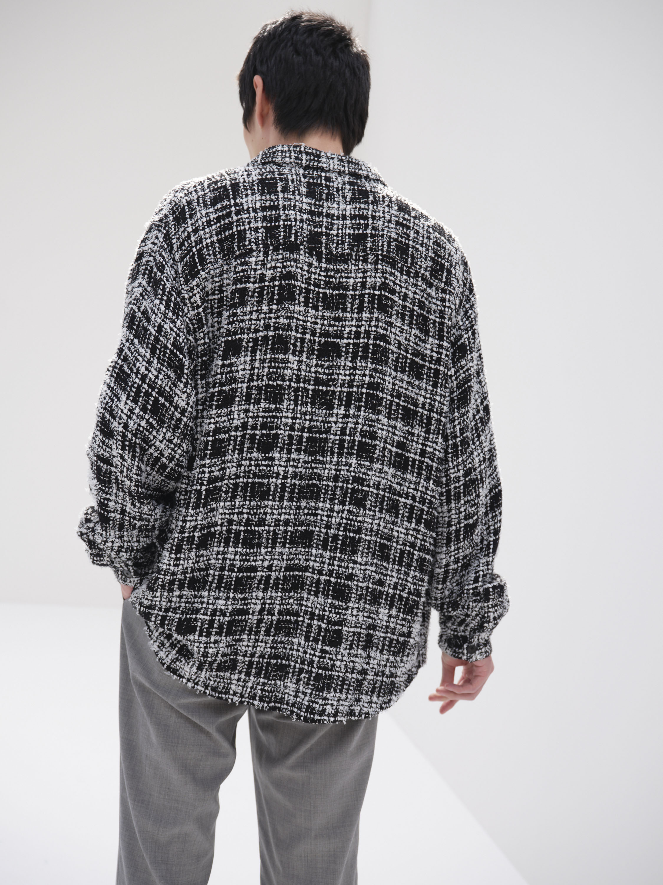 AURALEE HOMESPUN TWEED SHIRTS BLOUSON - ブルゾン