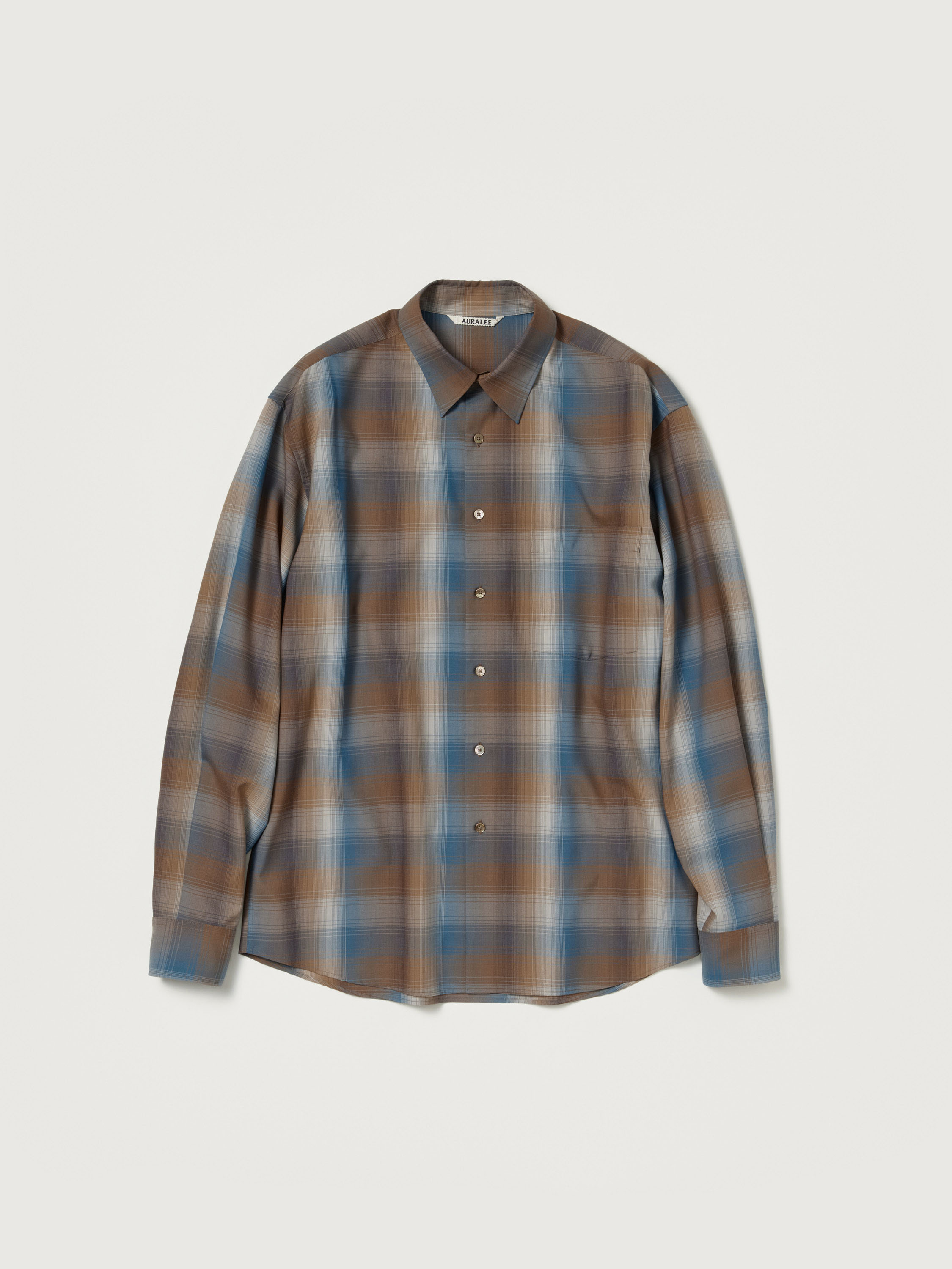 SUPER LIGHT WOOL CHECK SHIRT - AURALEE Official Website