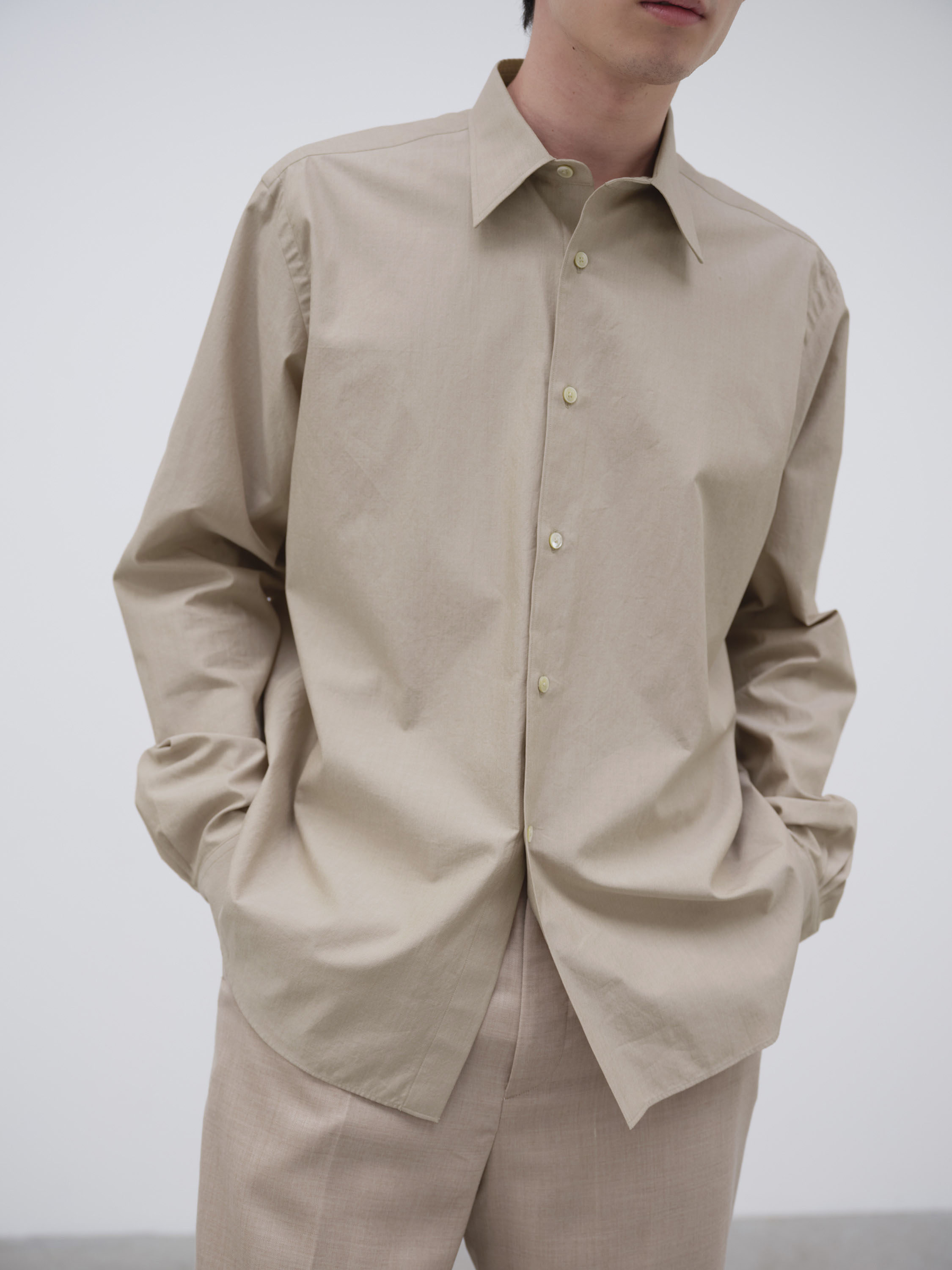 23ss 4 AURALEE WASHED FINX TWILL SHIRTS-