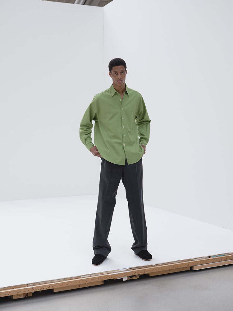 23SS AURALEE WASHED FINX TWILL SHIRTS-